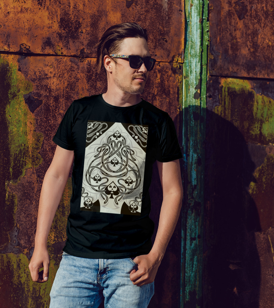 Cards Spade One Intricate Spade T-Shirt