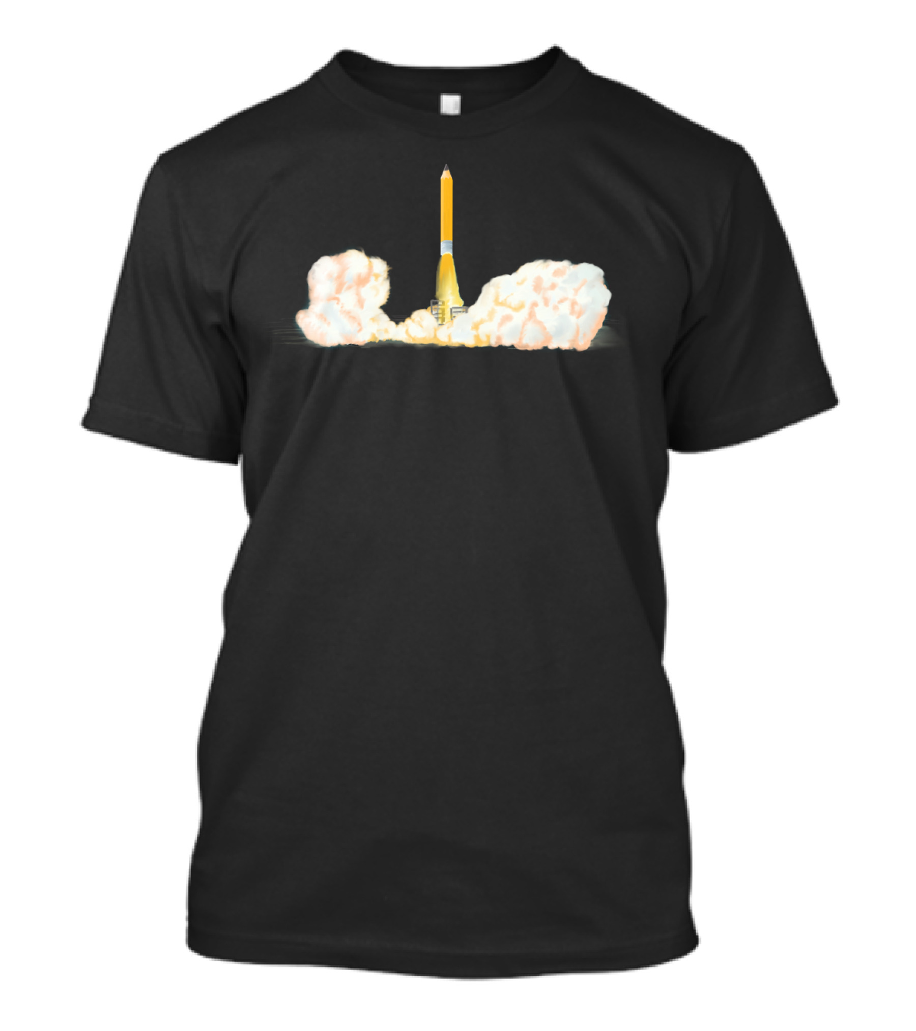Creative Takeoff Pencil Taking Off Into Rocket Launch T-Shirt