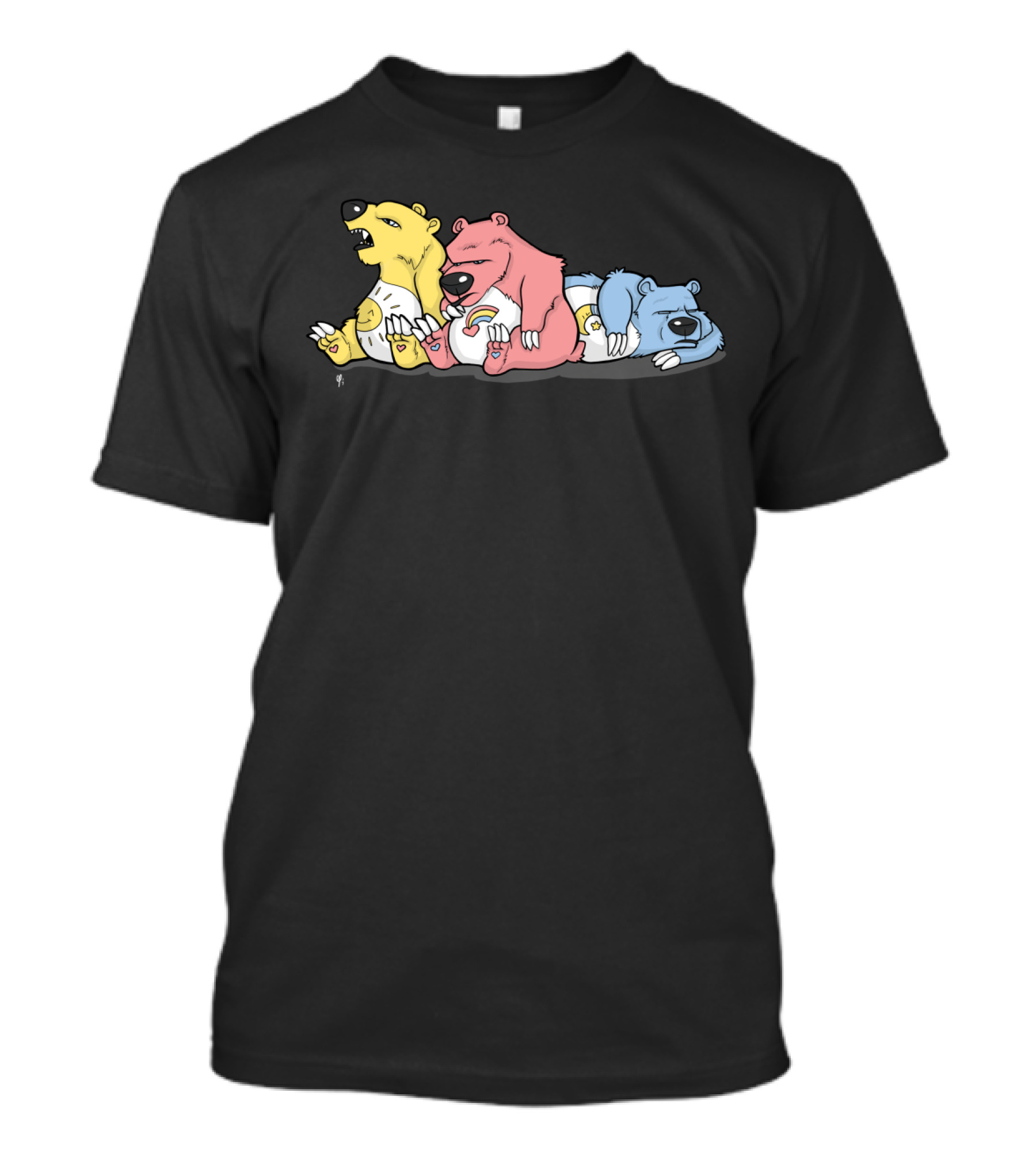 Careless Bears Lazy Pastel Trio Sleeping T-Shirt