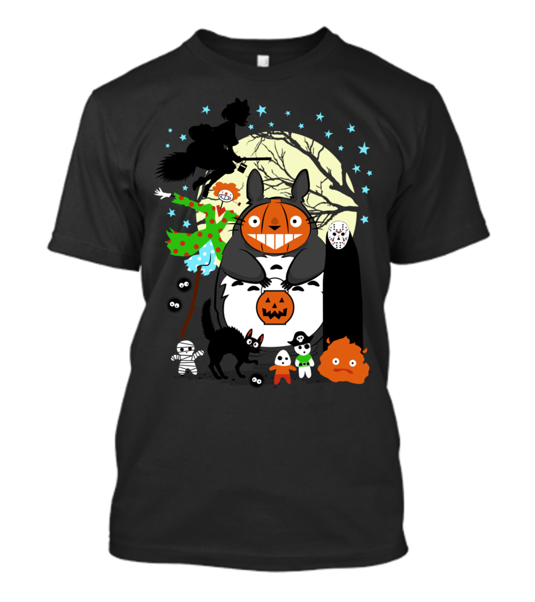 Creatures Of The Night Halloween Totoro Mashup T-Shirt