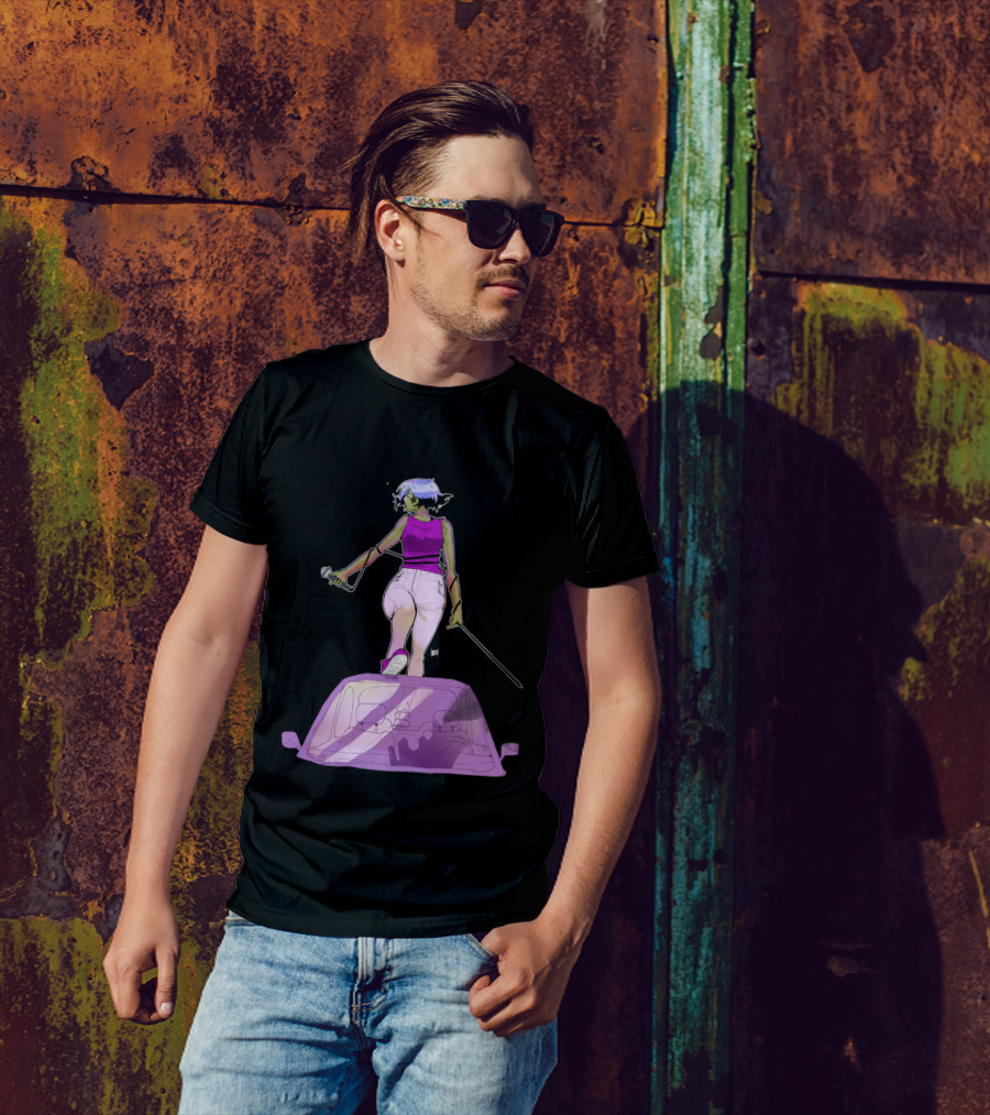Cree Character On Car With Microphone And Sword T-Shirt
