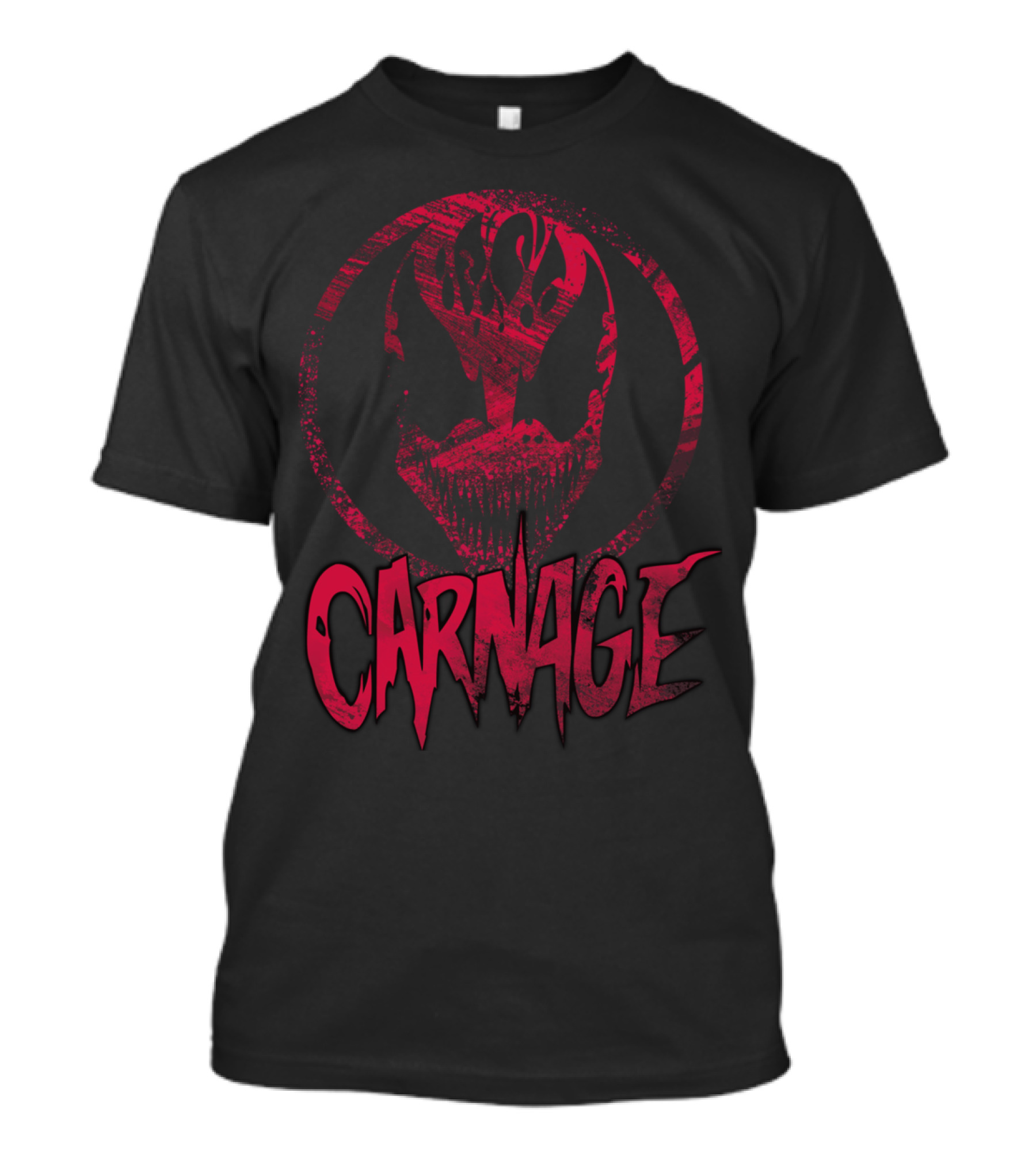Carnage Symbiote Face Red Circle T-Shirt