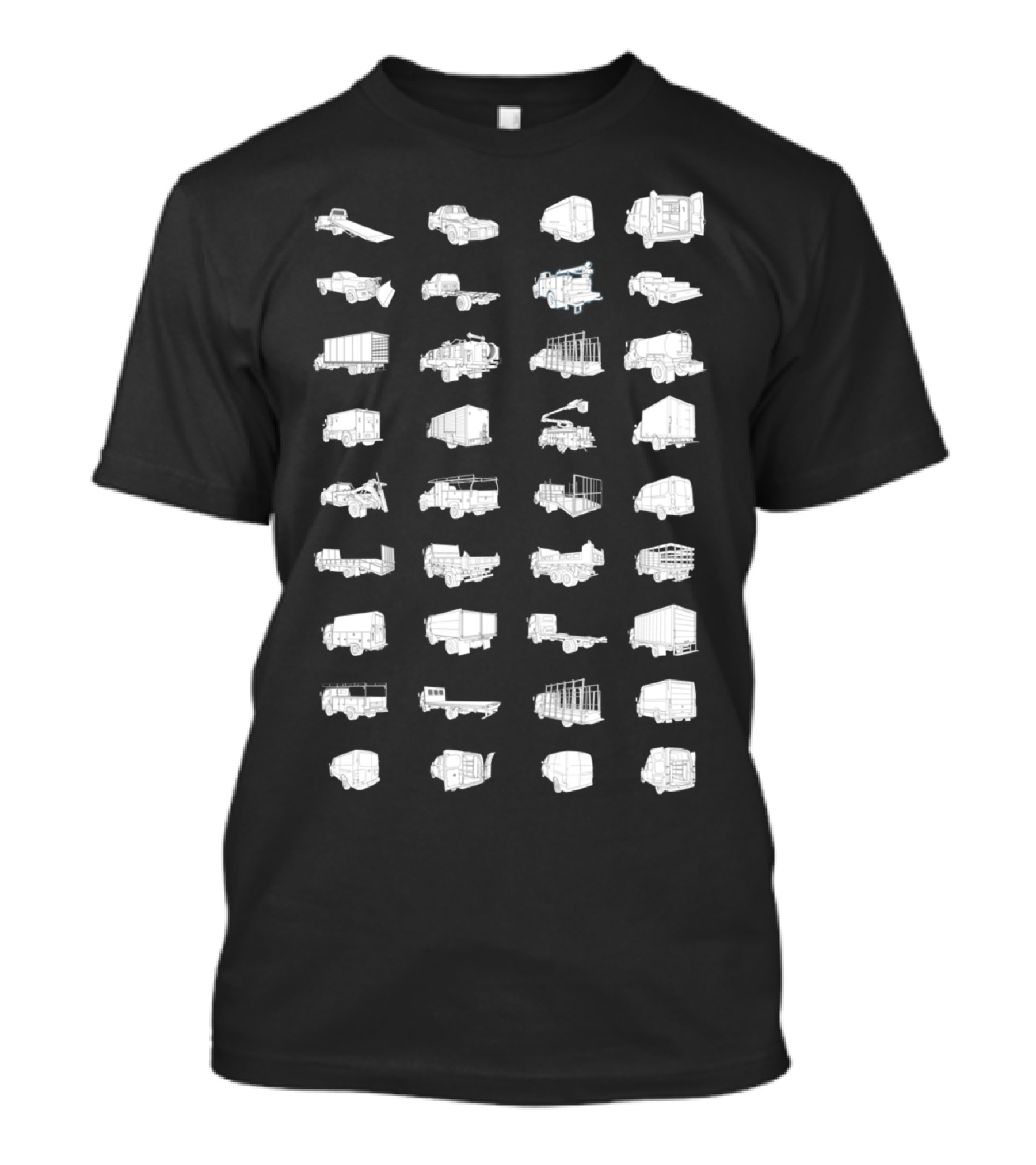 Work Truck Solutions Vehicle Wireframe Grid Collection T-Shirt