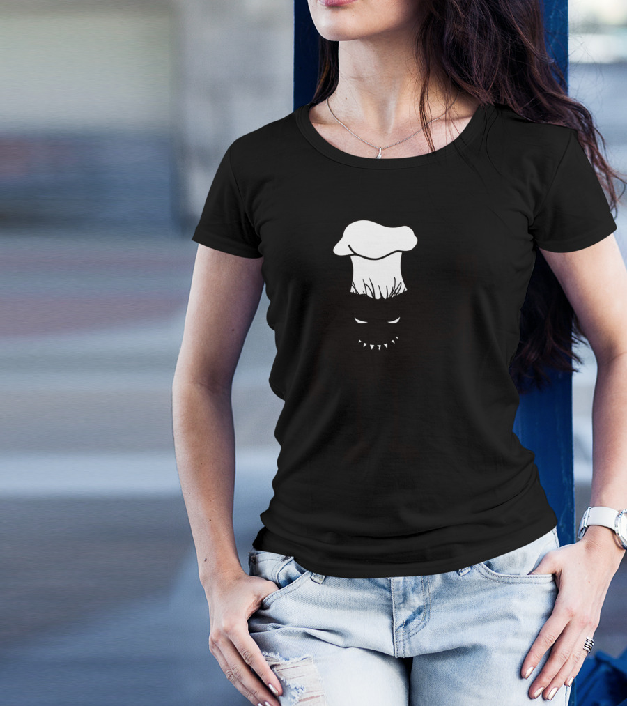 Funny Evil Chef Monster Holding Spatula T-Shirt