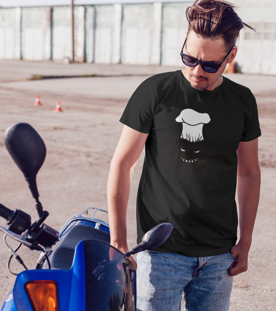 Funny Evil Chef Monster Holding Spatula T-Shirt
