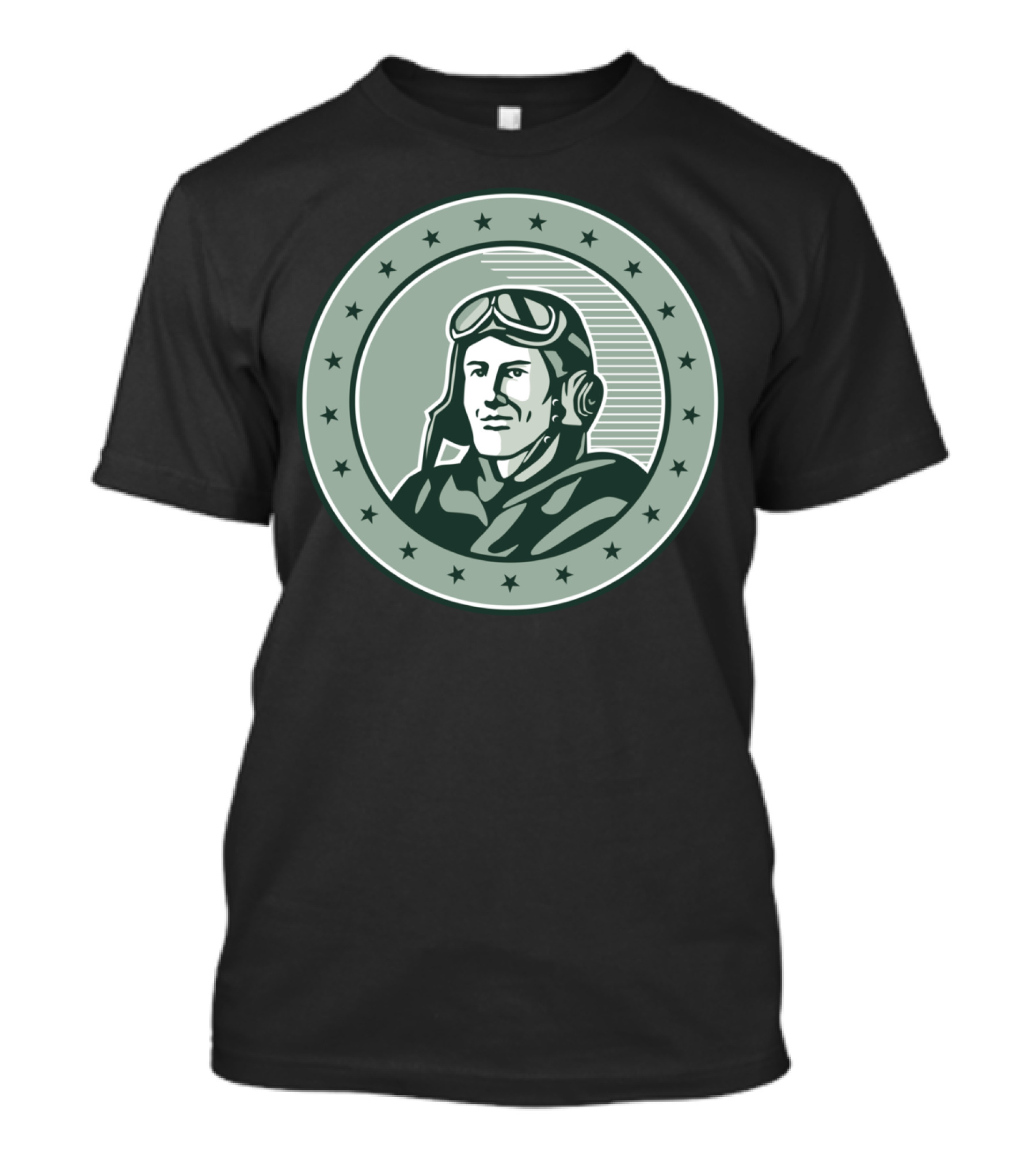 World War One Pilot Star Circle Emblem T-Shirt