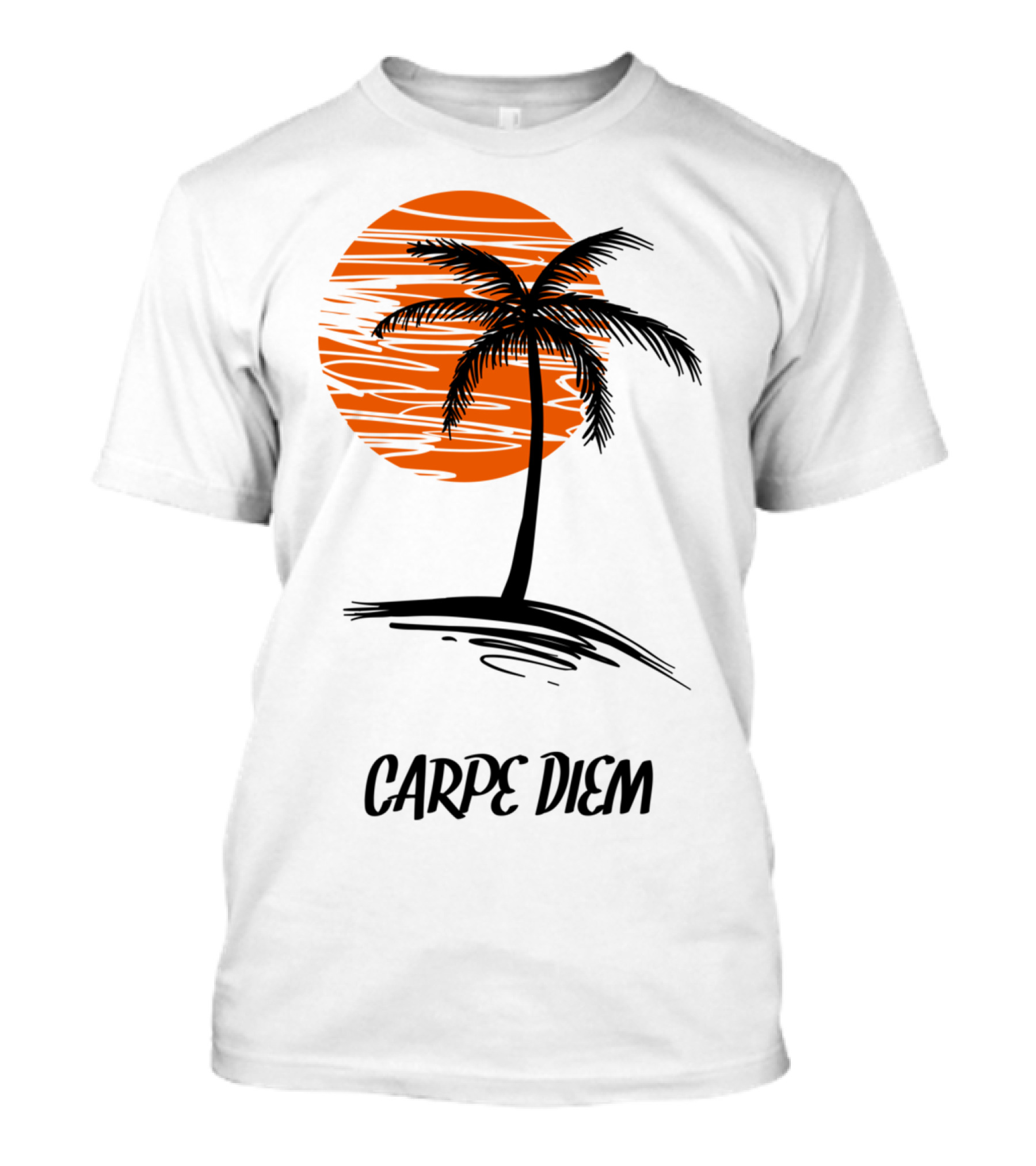 Carpe Diem Seize The Day Palm Tree Sunset T-Shirt