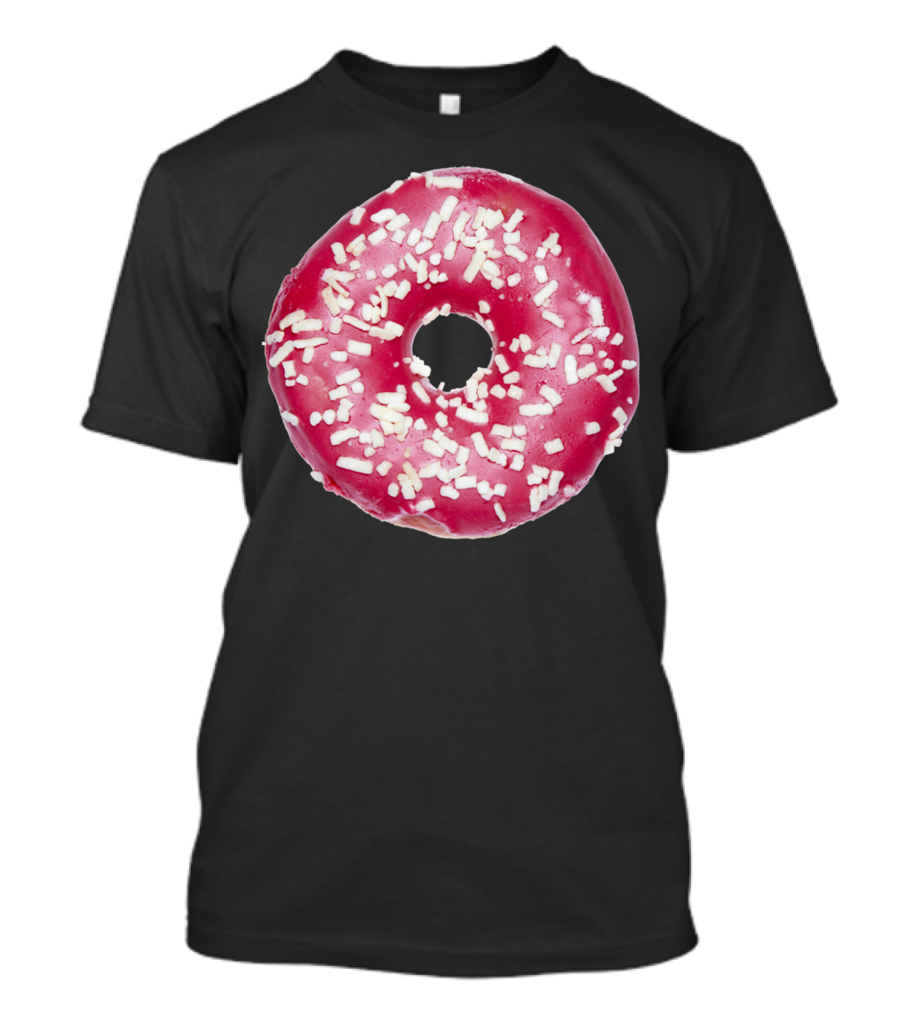 Round Pink Chocolate Sprinkle Doughnut T-Shirt