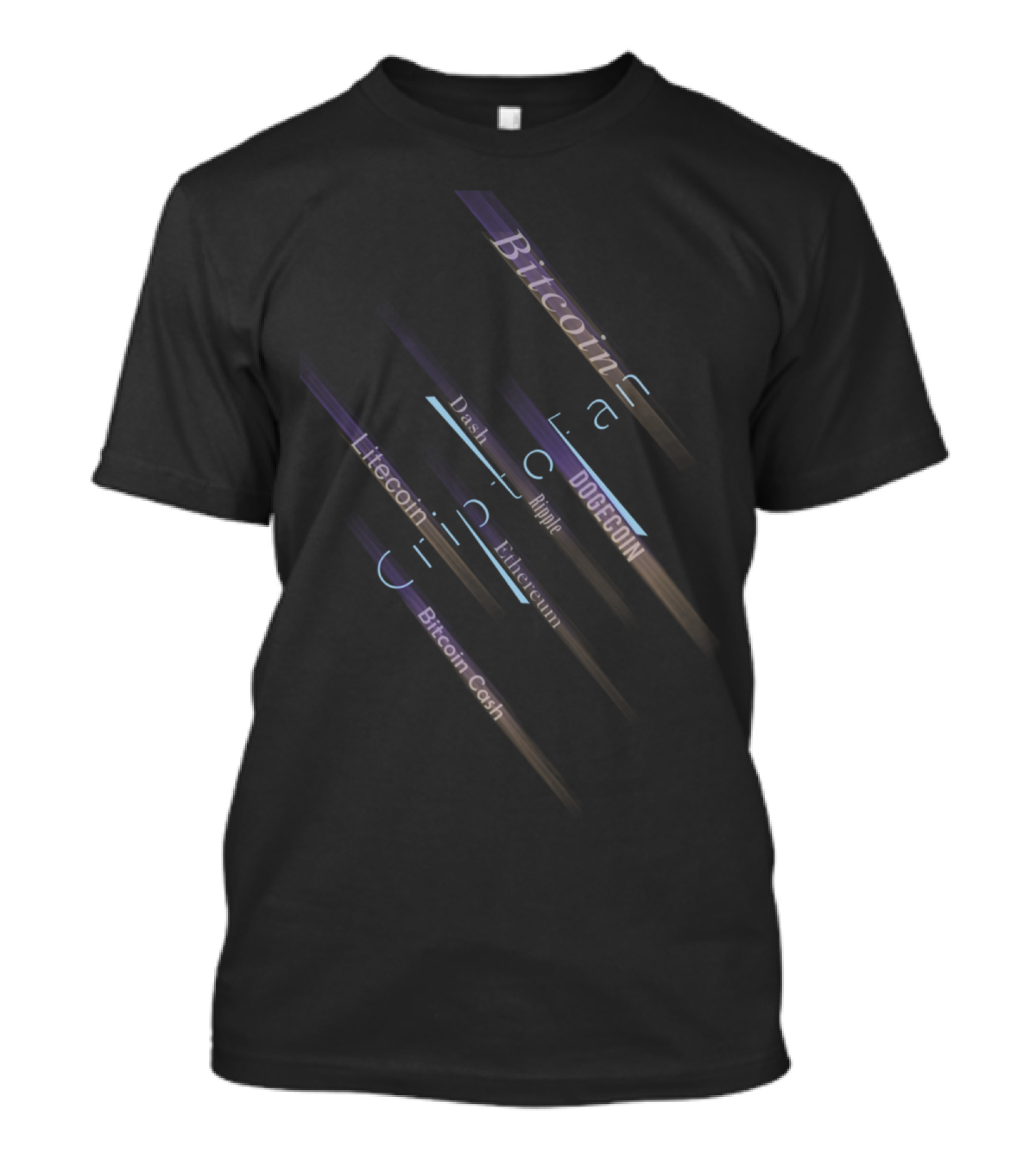 Criptofan Bitcoin Dash Litecoin Ripple Ethereum Dogecoin Bitcoin Cash T-Shirt