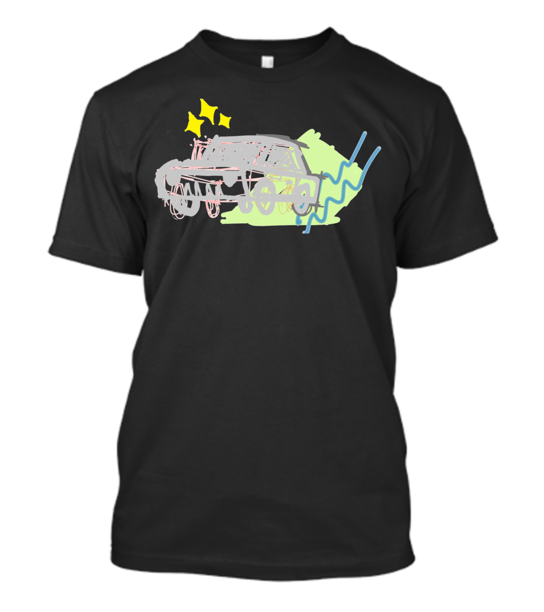 Stars And Lightning Car T-Shirt