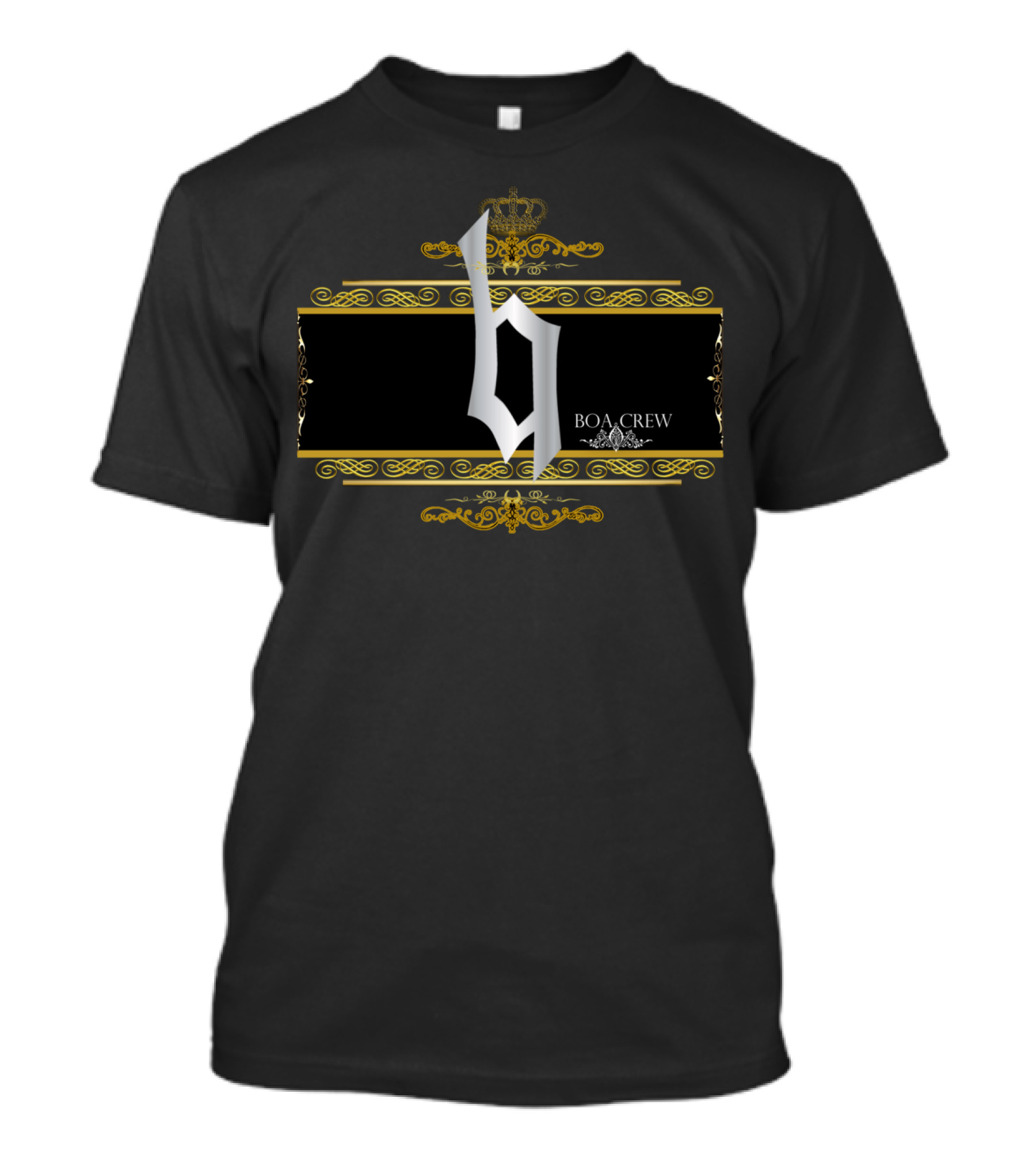 Royal BoA Crew Crowned Golden Ornate Banner T-Shirt