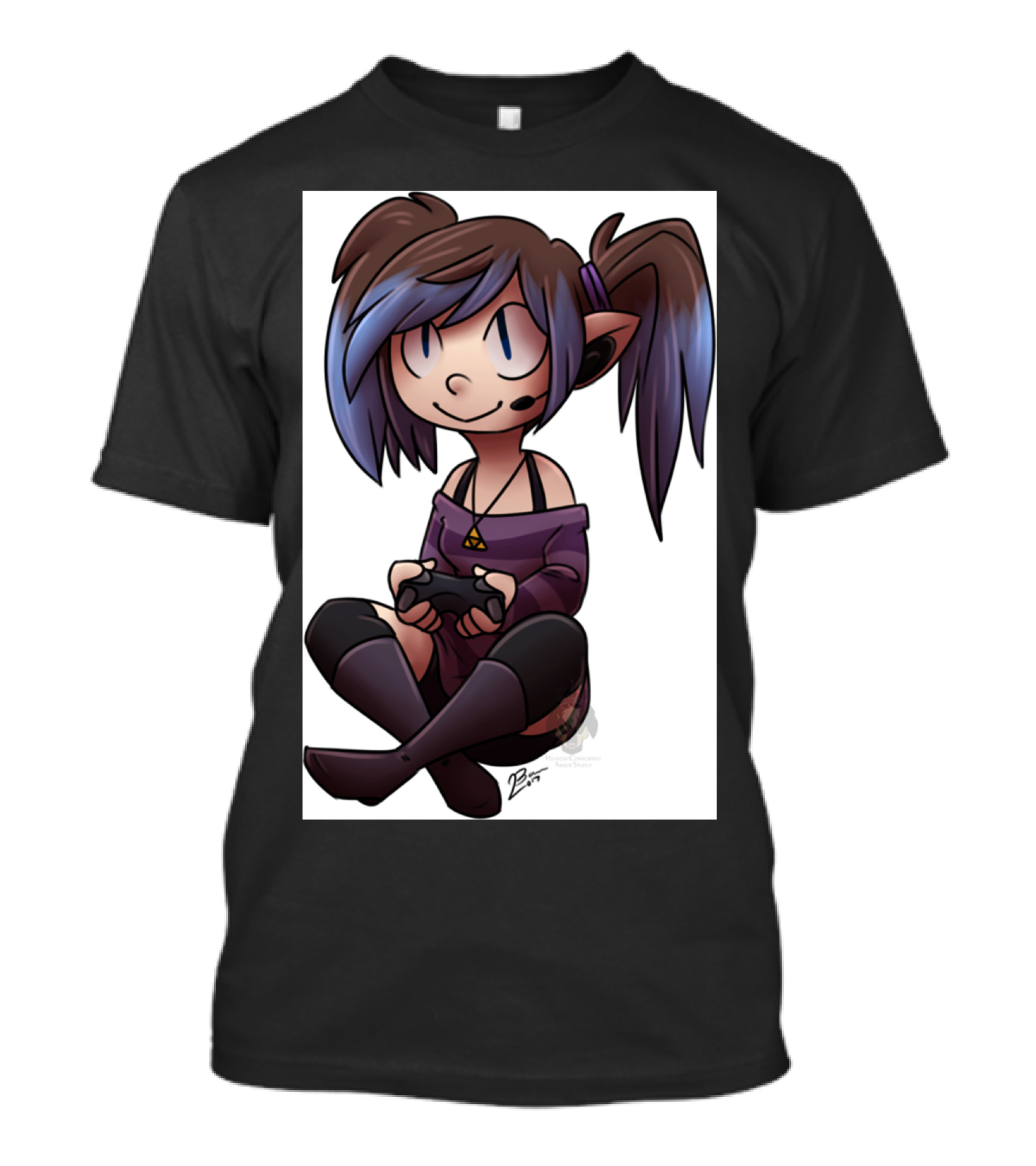 Ari Case Phone Gamer Girl With Headset And Controller T-Shirt