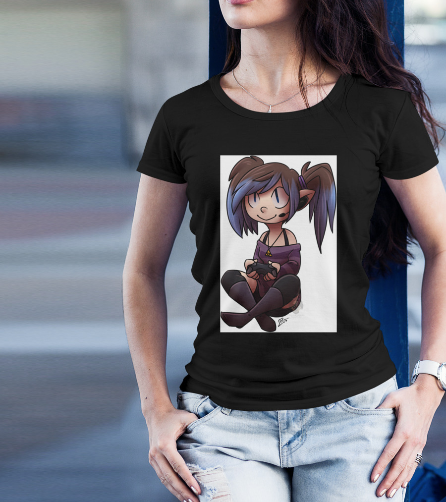 Ari Case Phone Gamer Girl With Headset And Controller T-Shirt