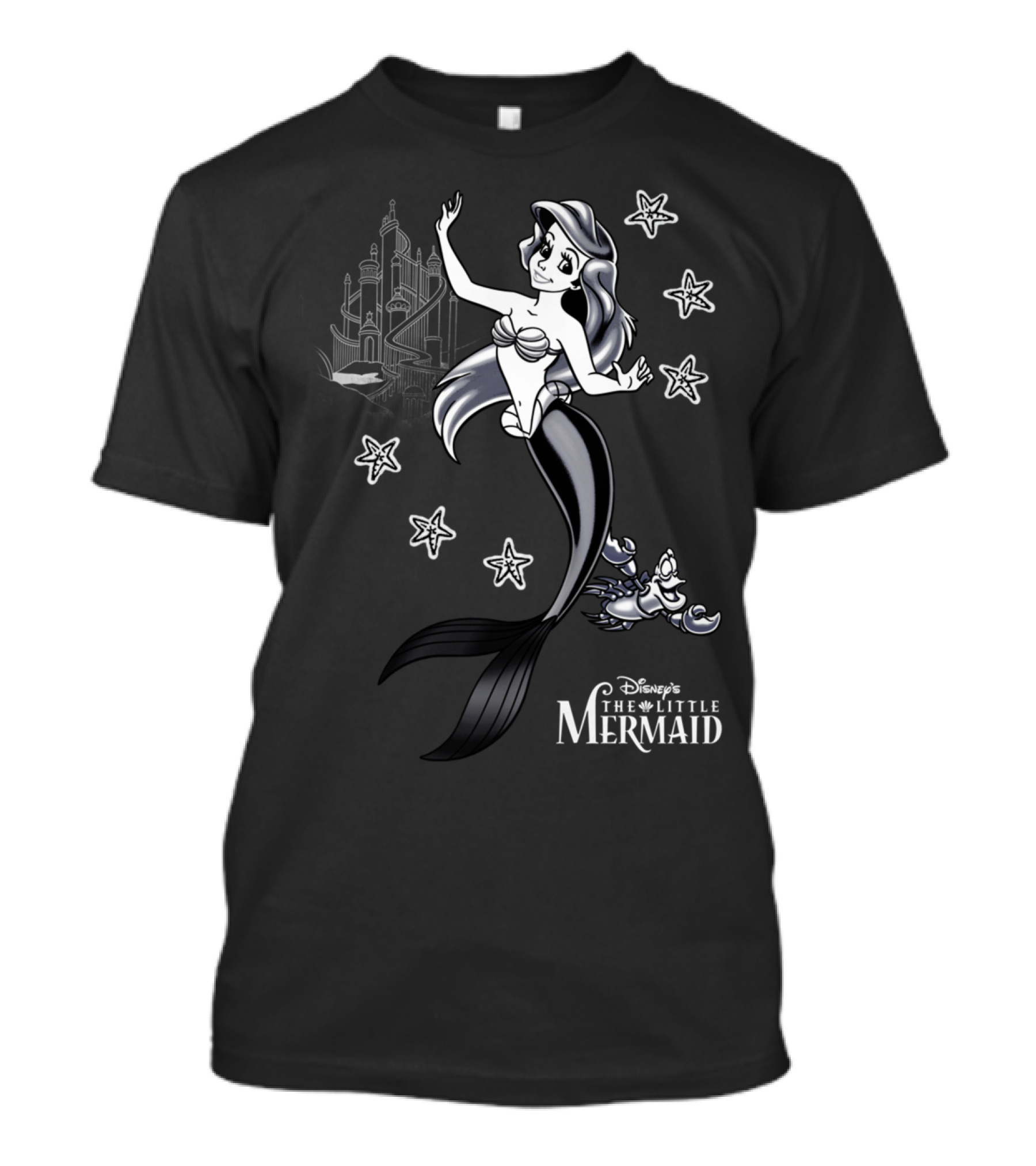 Disney's The Little Mermaid Ariel And Sebastian Castle Under The Sea T-Shirt