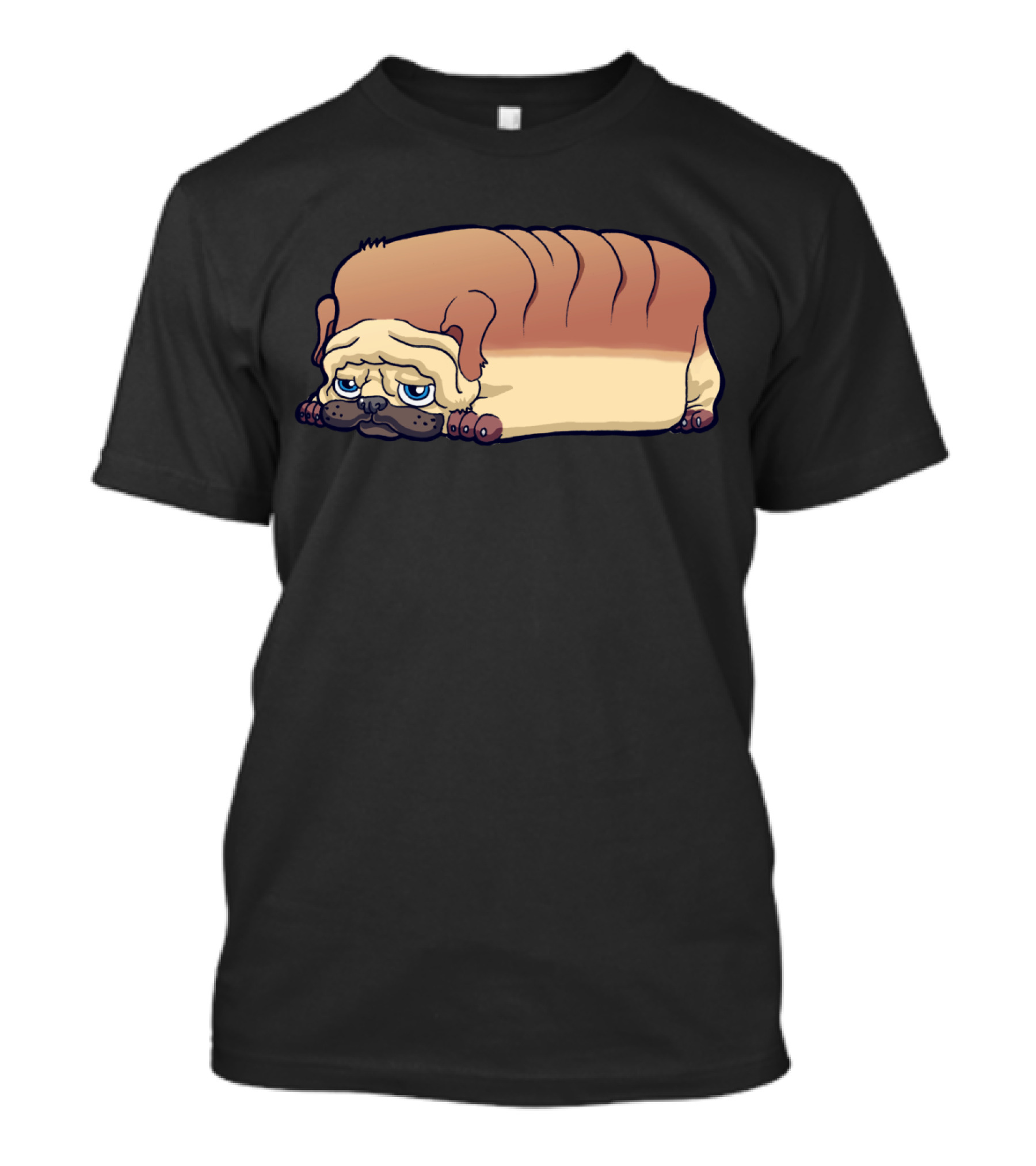 Cartoon Bread Dog Loaf Drawing T-Shirt