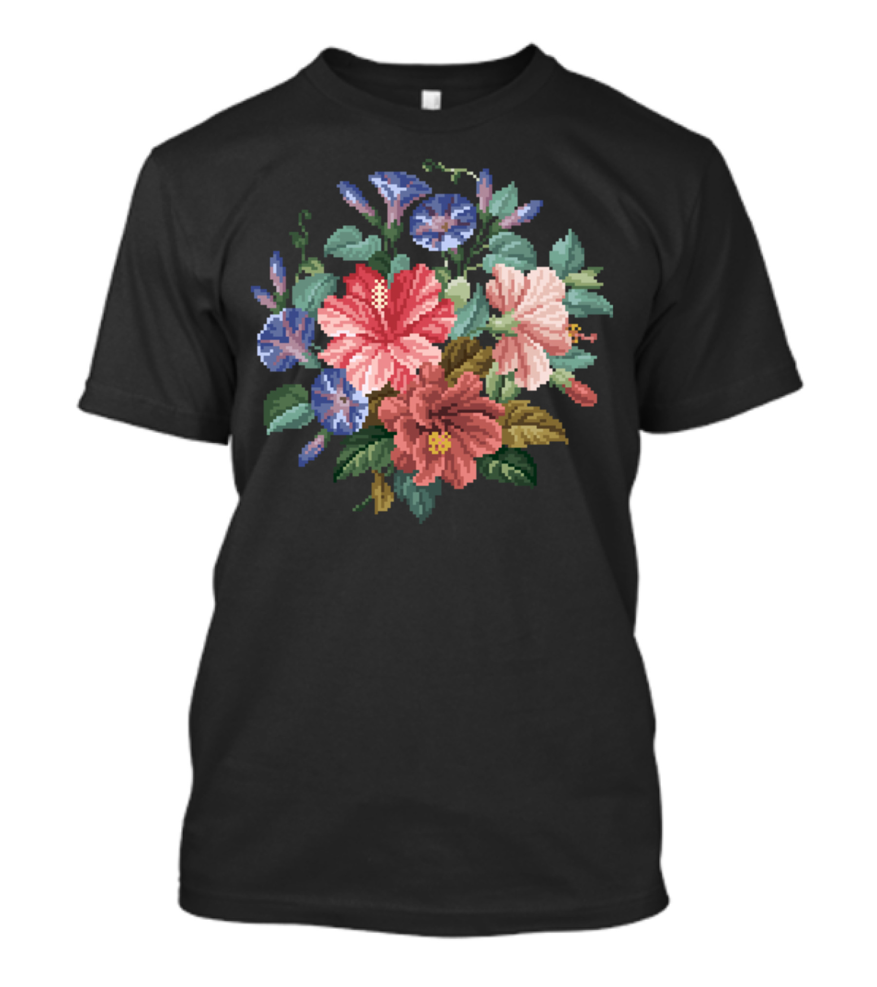 Vintage Floral Bouquet With Pink And Blue Flowers T-Shirt