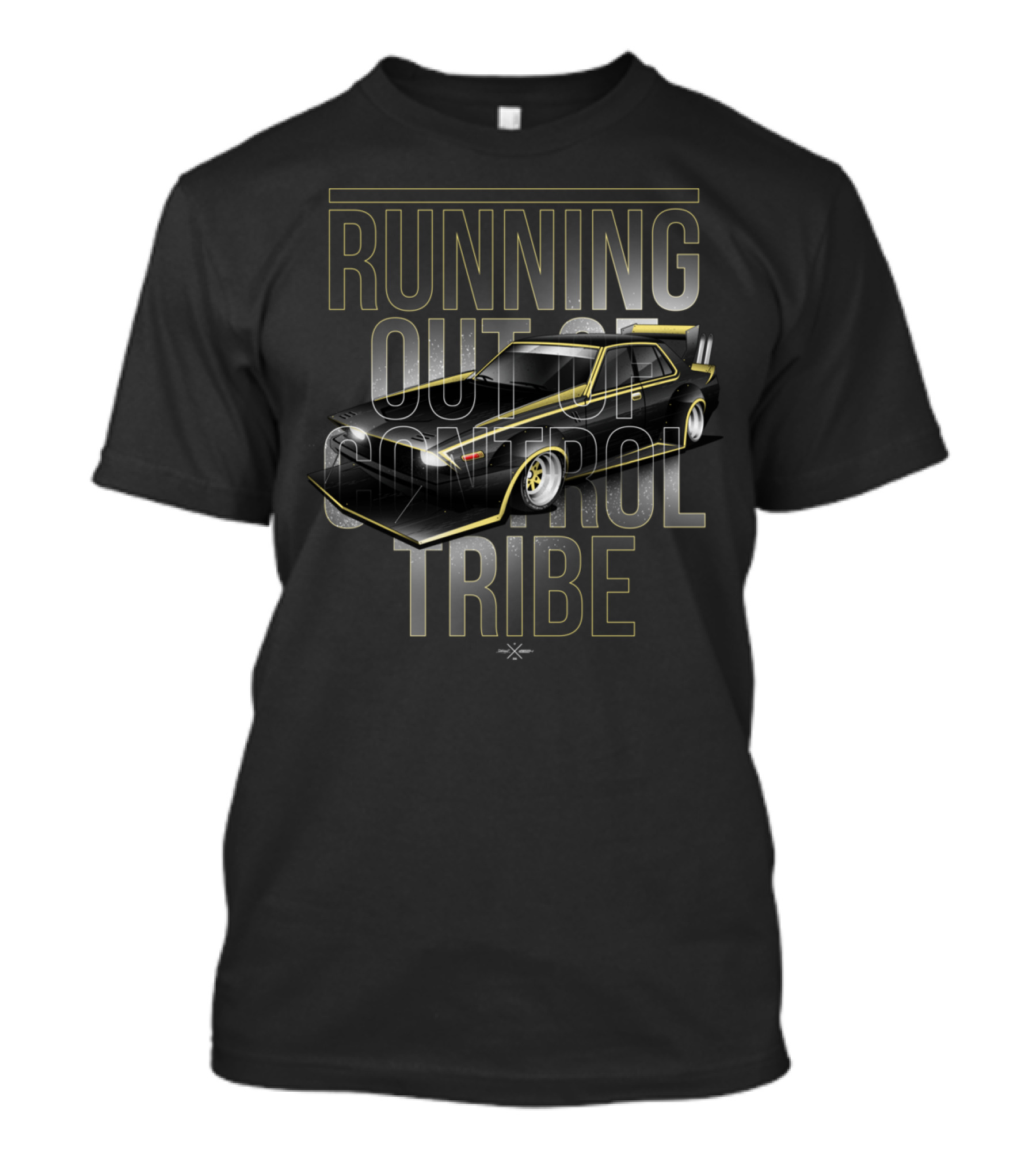 Running Out Of Control Tribe Retro Car T-Shirt