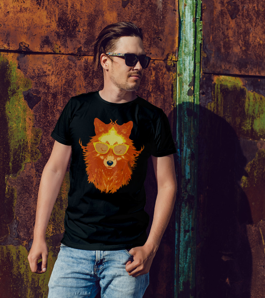 Fancy Cute Fox With Sunglasses T-Shirt
