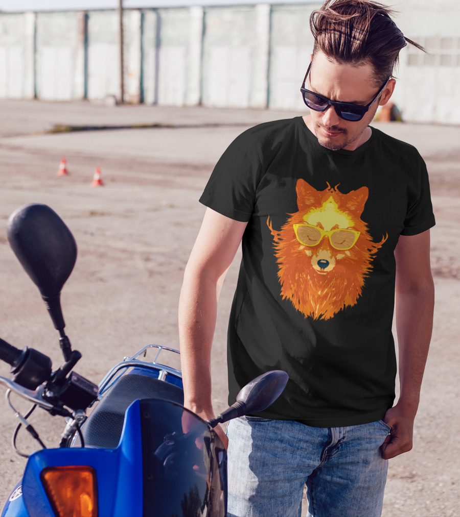 Fancy Cute Fox With Sunglasses T-Shirt
