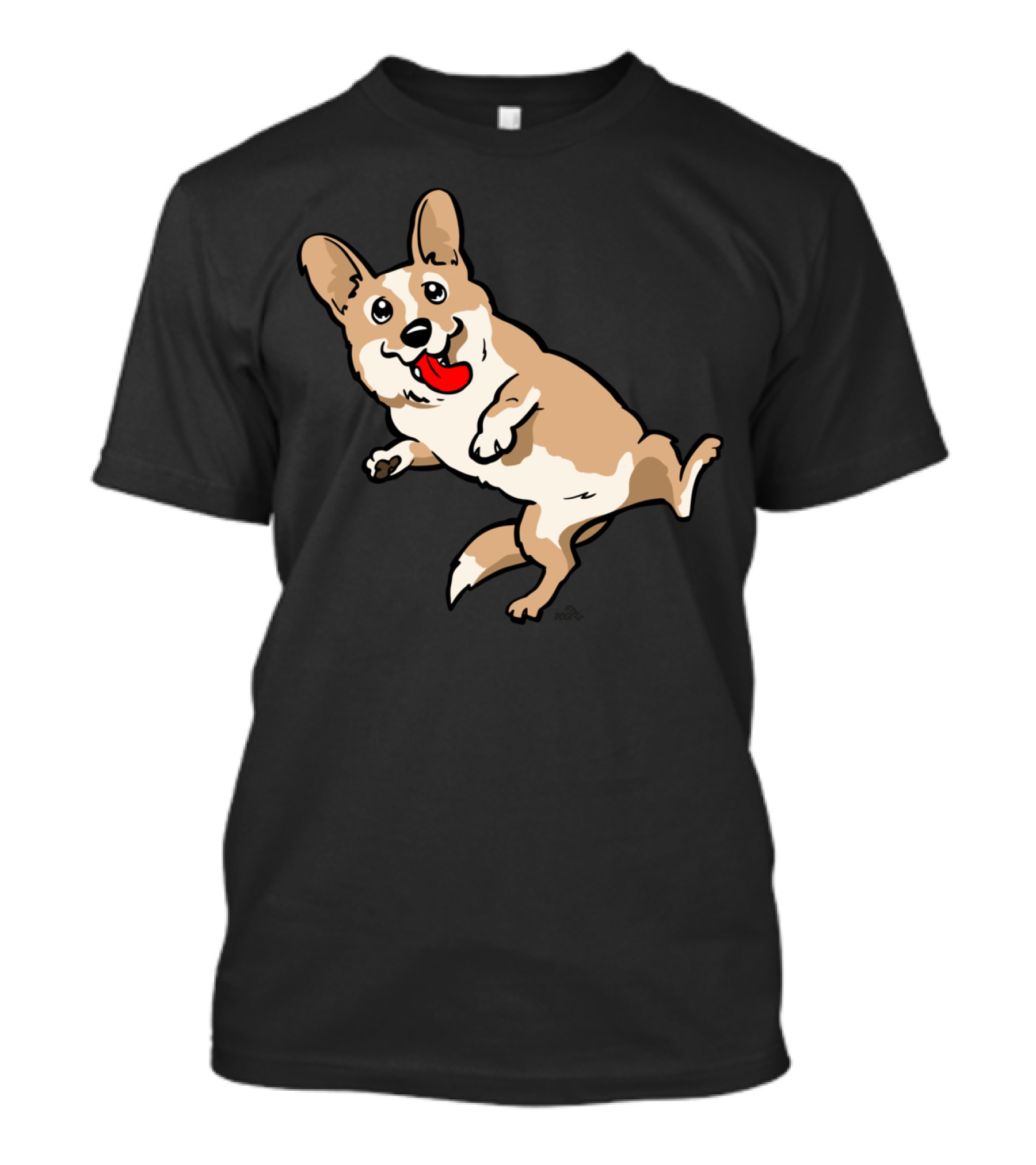 Playful Cartoon Corgi Dog T-Shirt