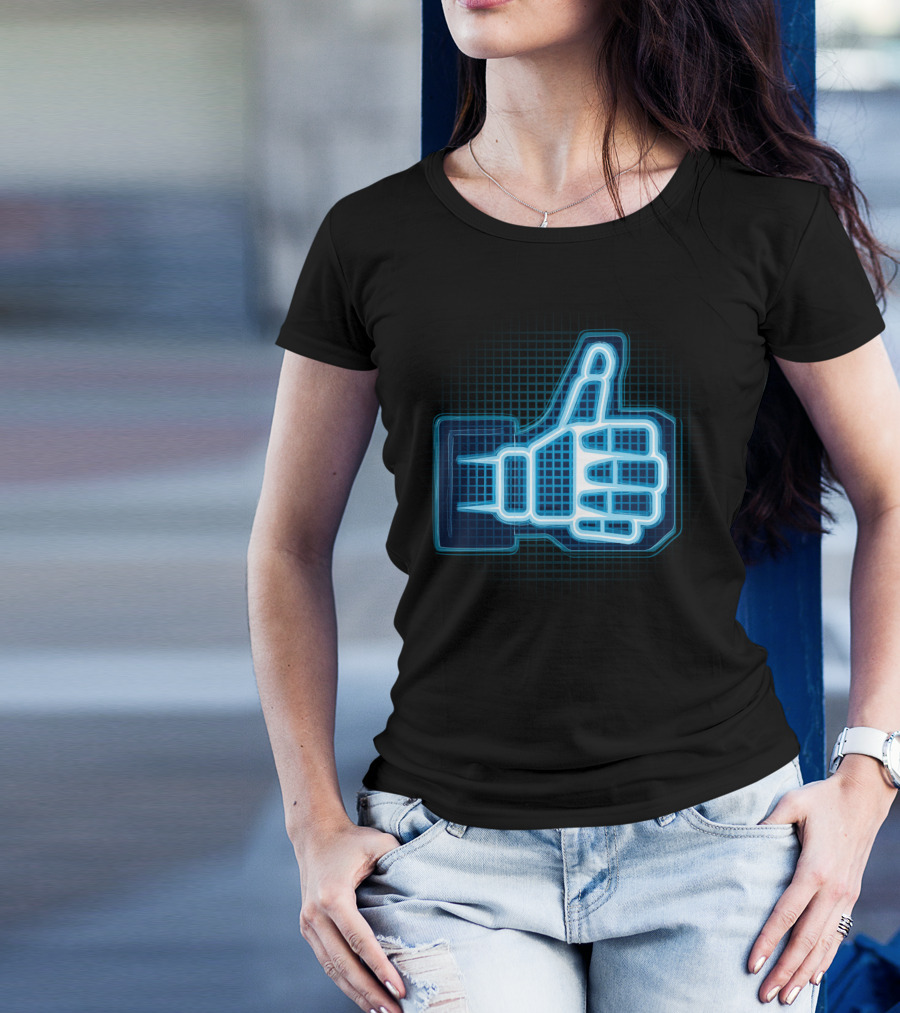 X Ray Like Neon Thumbs Up T-Shirt