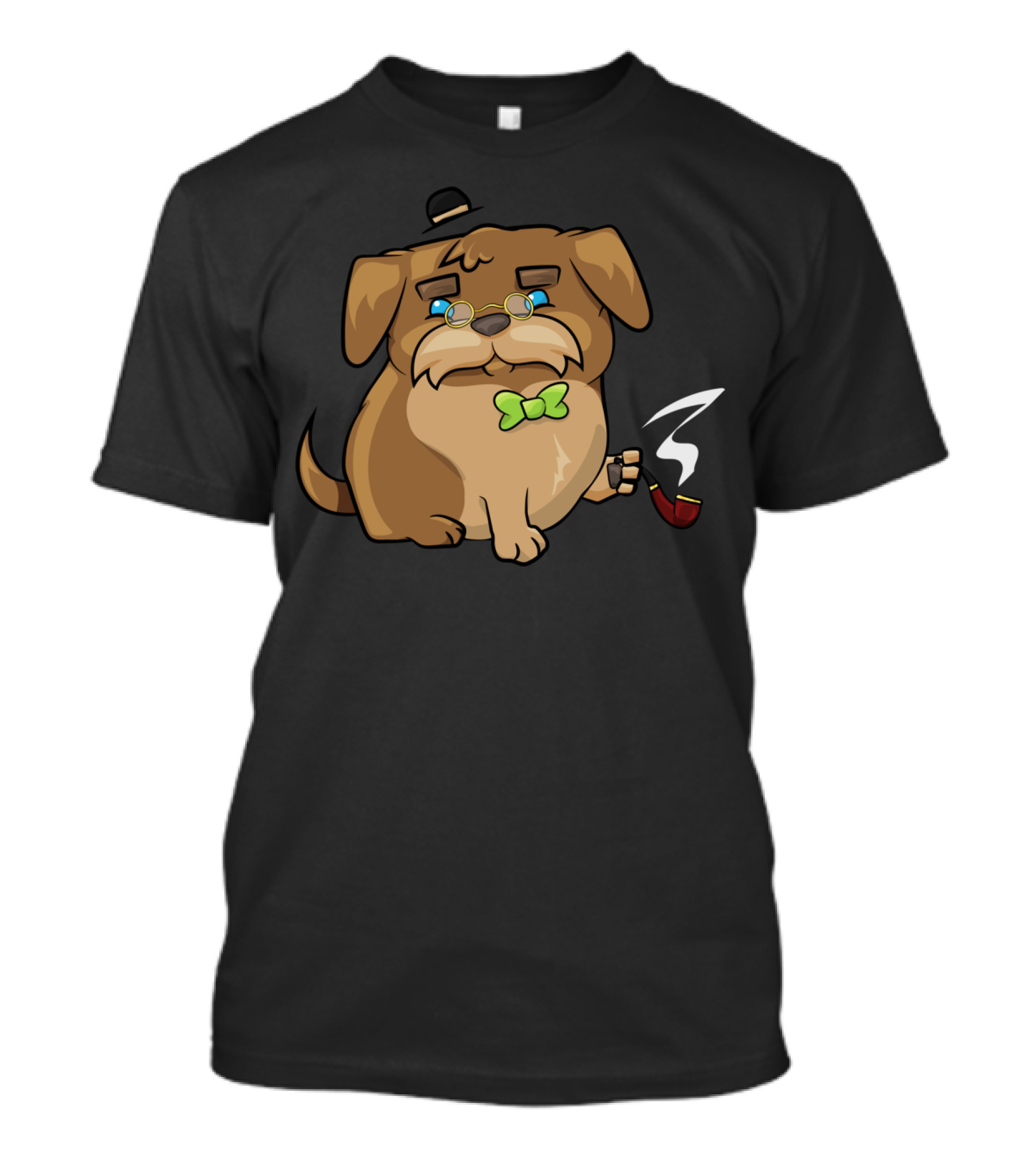 Gentleman Dog With Bowler Hat And Pipe T-Shirt
