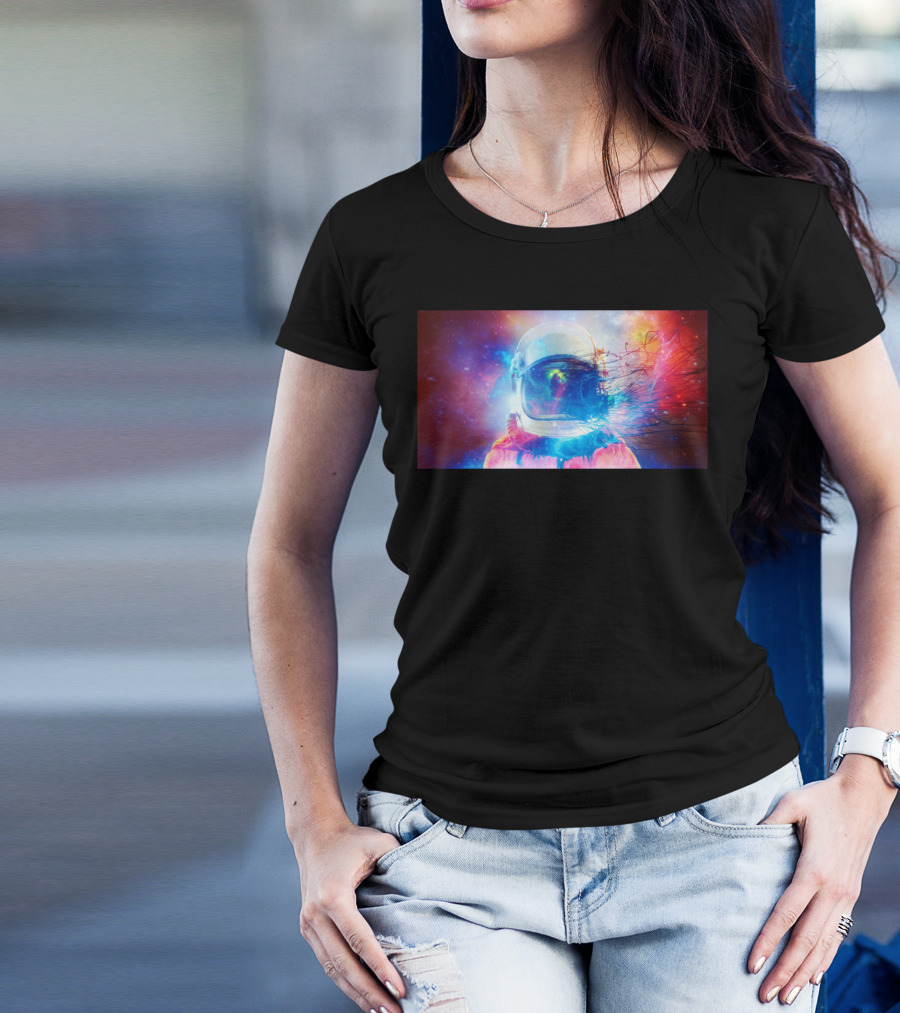 Technocolor Astronaut Cosmic Explosion T-Shirt