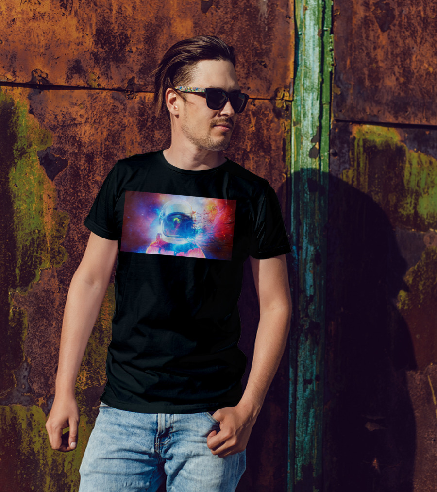 Technocolor Astronaut Cosmic Explosion T-Shirt