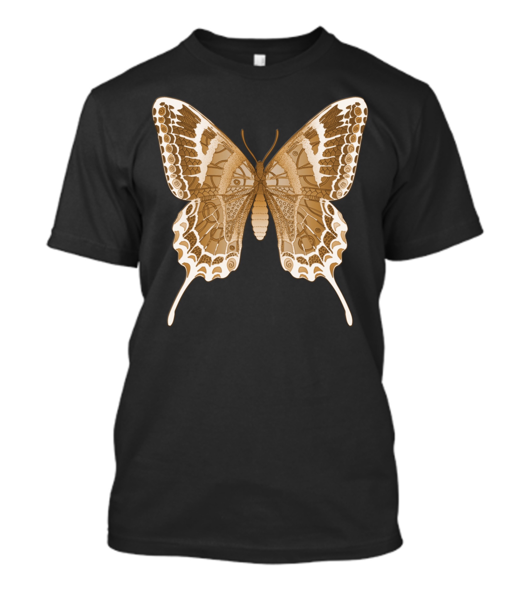 Beautiful Ornate Copper Butterfly T-Shirt