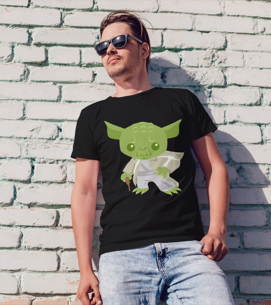 Cartoon Jedi Master Racerback Yoda T-Shirt