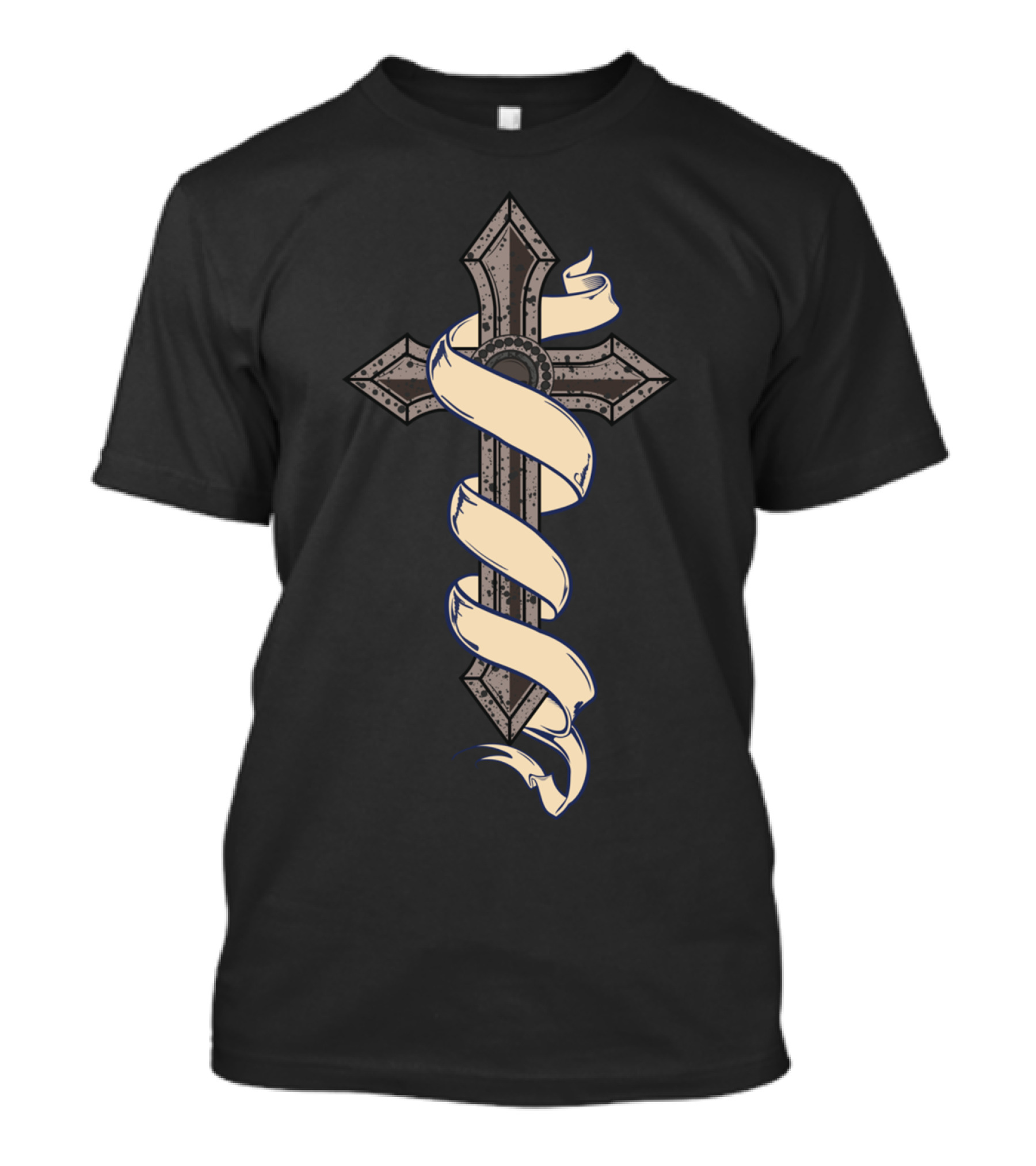 CROSS WITH WRAPPED BANNER T-Shirt