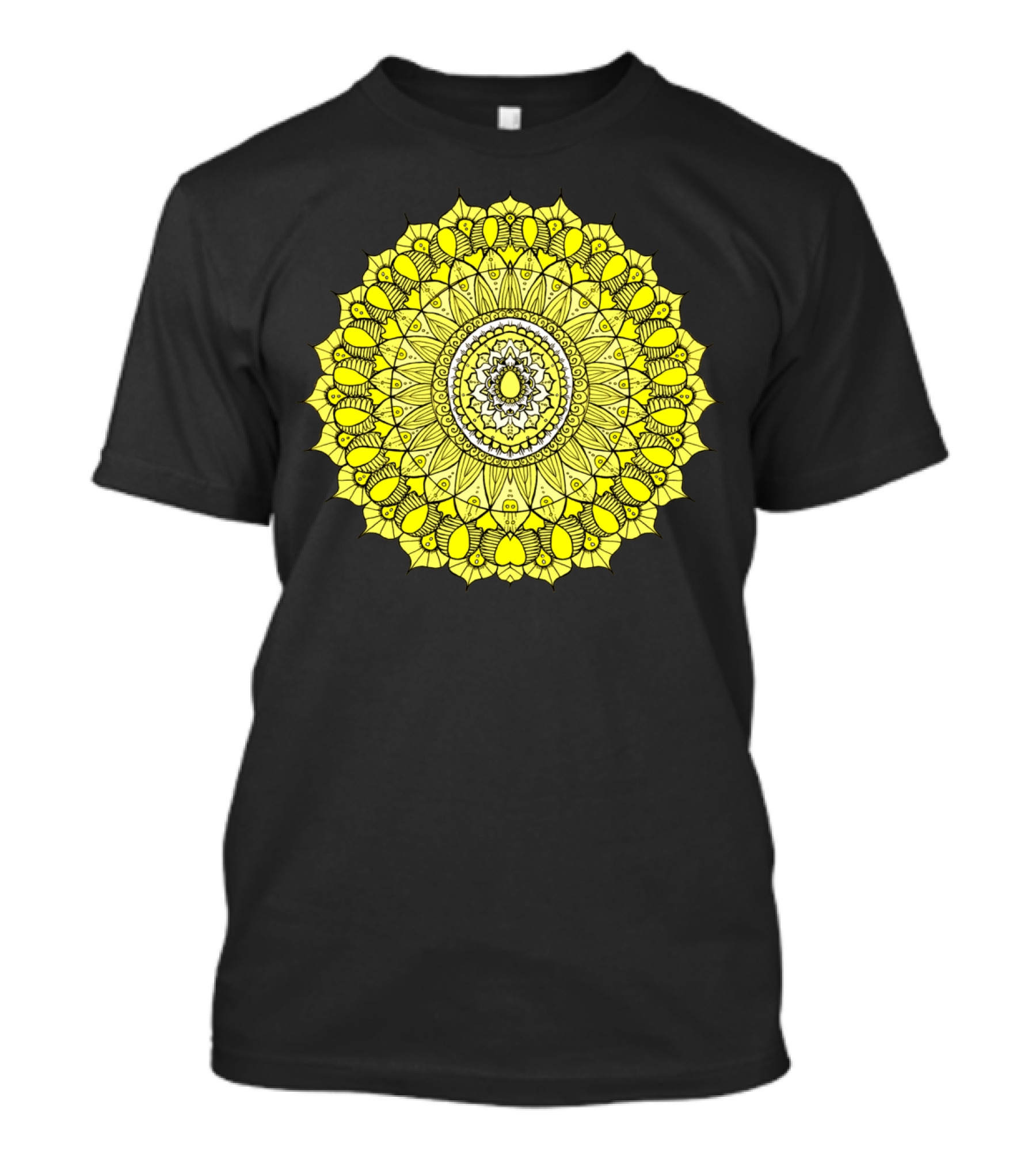 Yellow Sunshine Mandala Radiant Circular T-Shirt