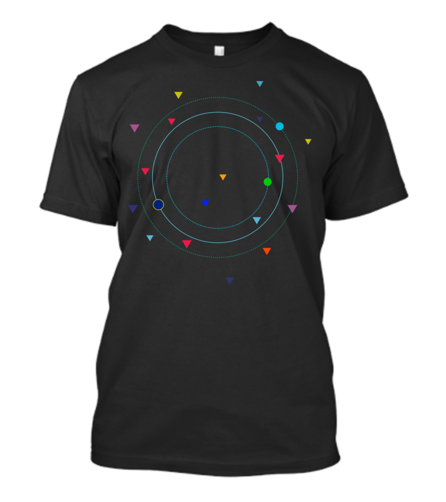 Galactic Riots Orbital Geometry Circles And Triangles T-Shirt