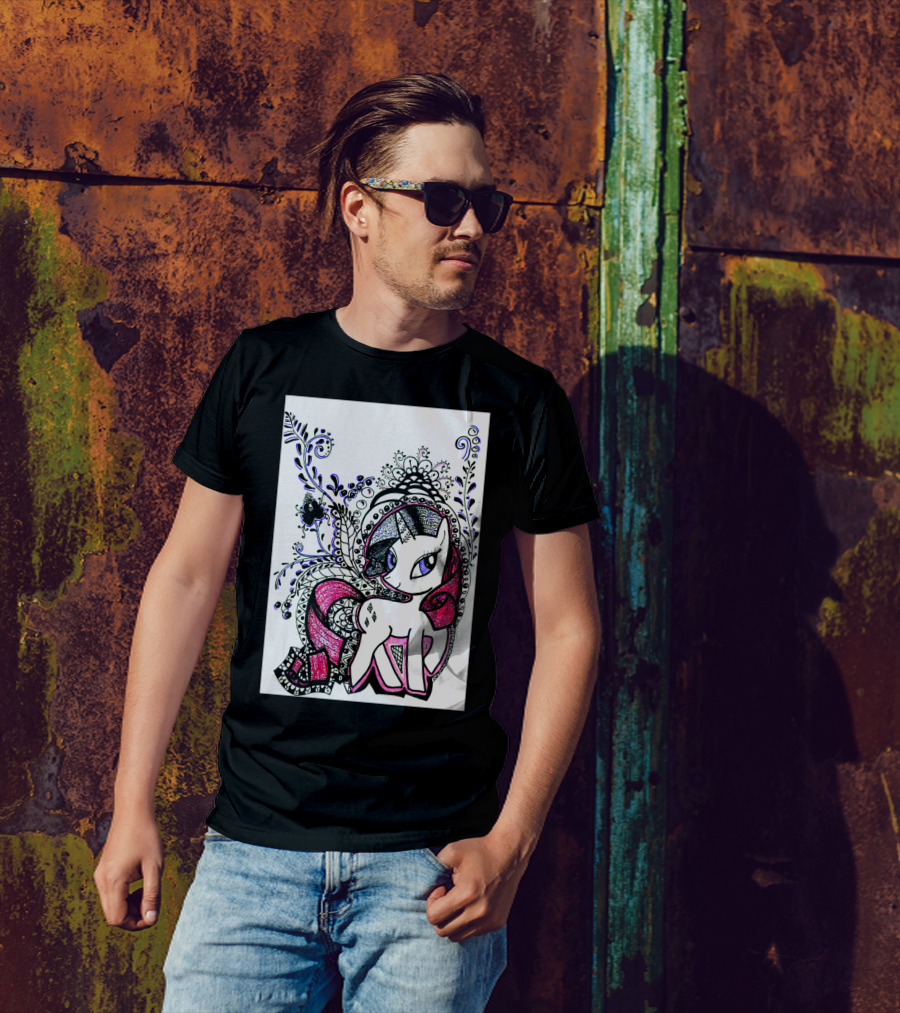 Rarity Mandala Art Beautiful Pony T-Shirt