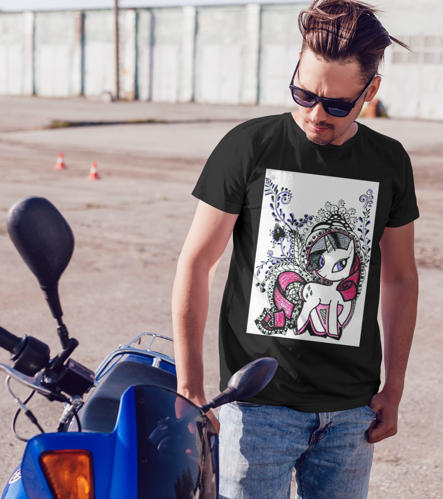 Rarity Mandala Art Beautiful Pony T-Shirt