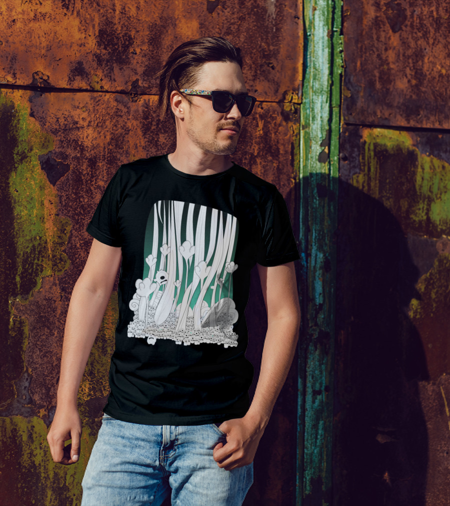 Fantasy Forest Dreamy Whimsical Wilderness Vibrant Overgrowth T-Shirt