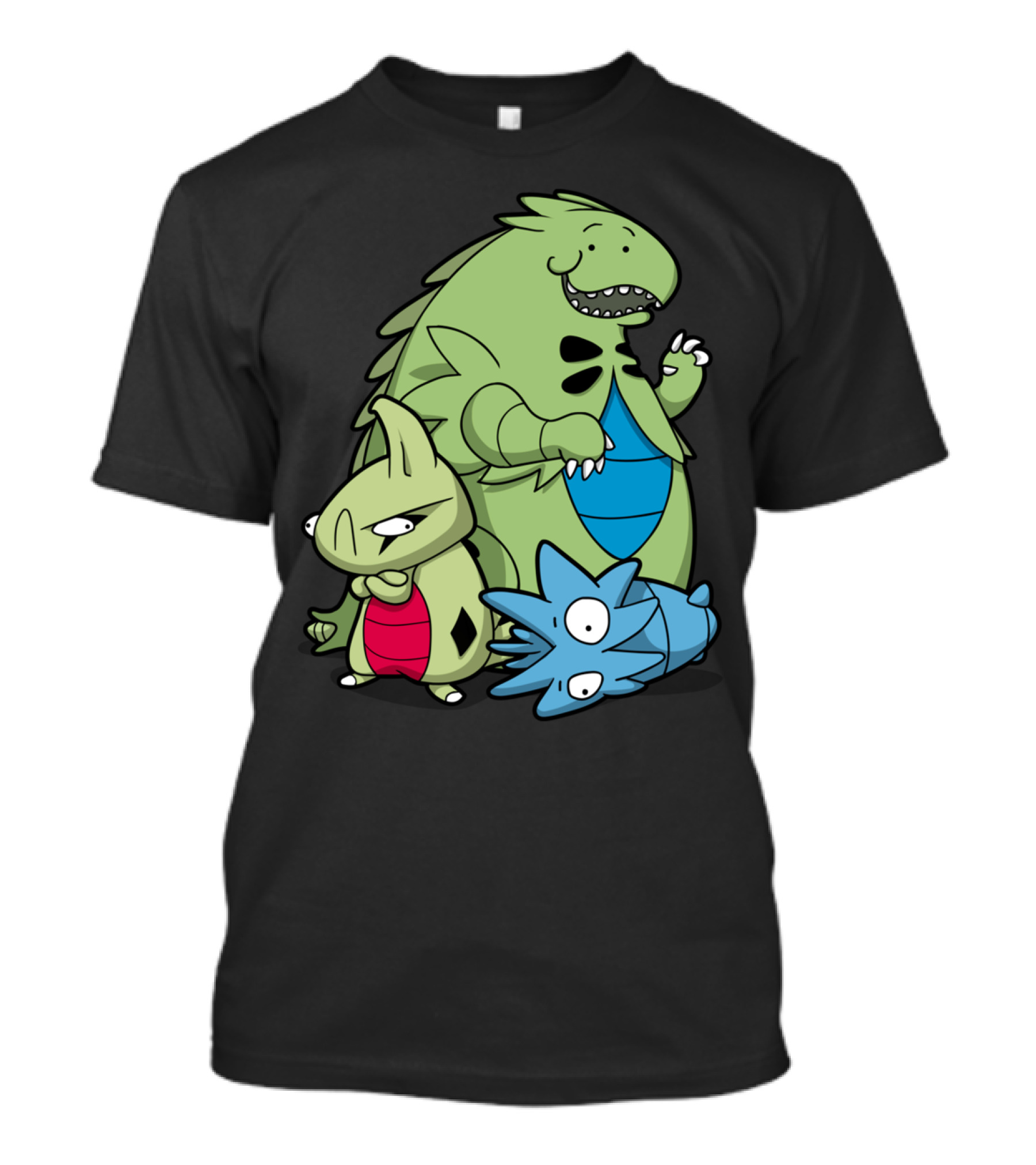Terrific Tyrannic Pokémon-Style Dinosaurs T-Shirt