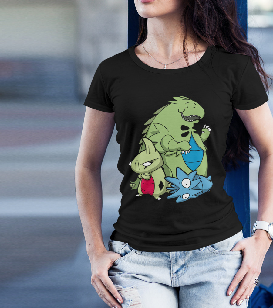 Terrific Tyrannic Pokémon-Style Dinosaurs T-Shirt