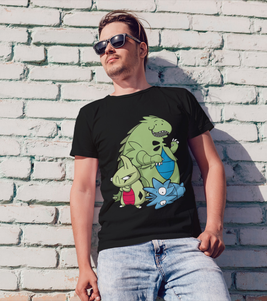 Terrific Tyrannic Pokémon-Style Dinosaurs T-Shirt