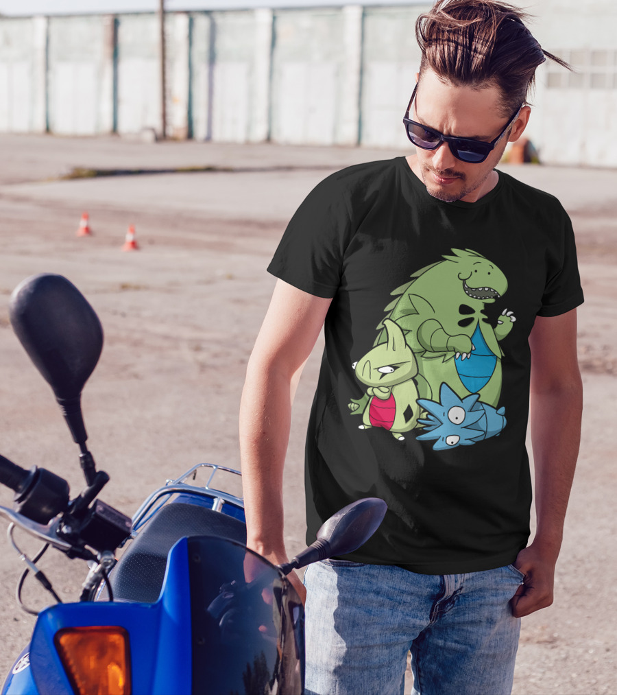 Terrific Tyrannic Pokémon-Style Dinosaurs T-Shirt