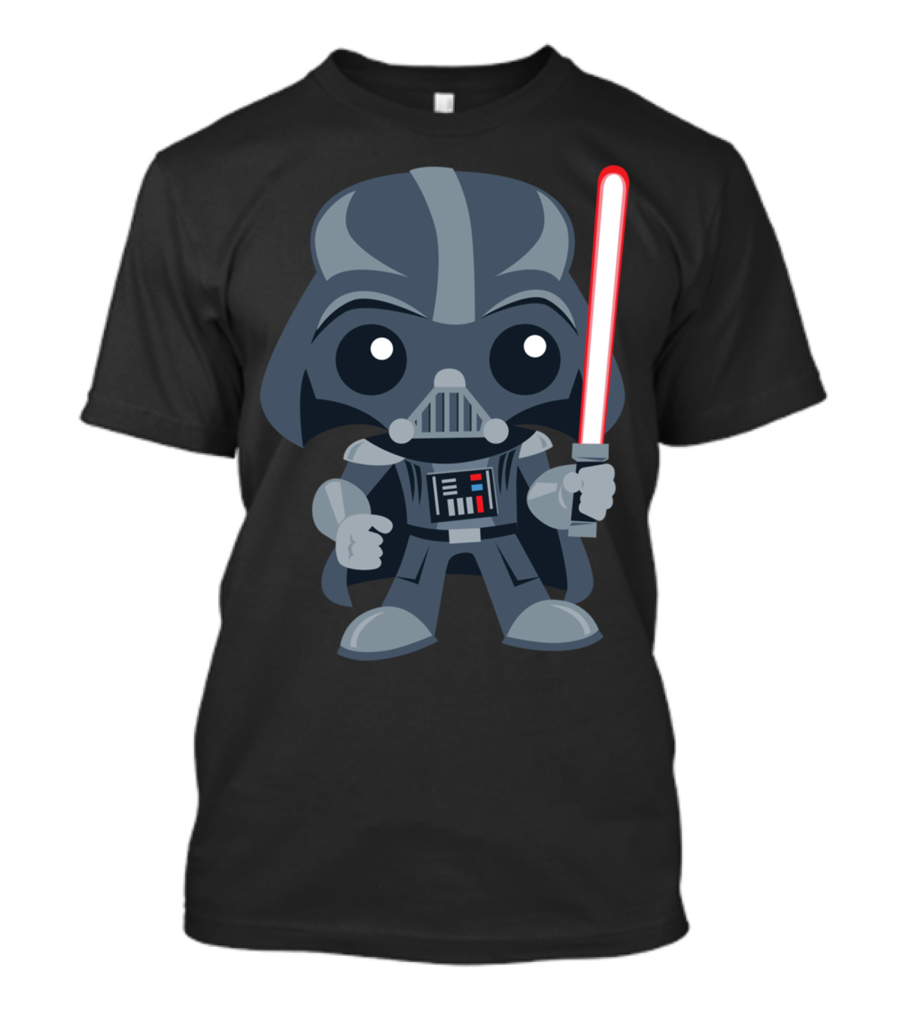 Cartoon Sith Lord Racerback Kids Character With Helmet And Lightsaber T-Shirt