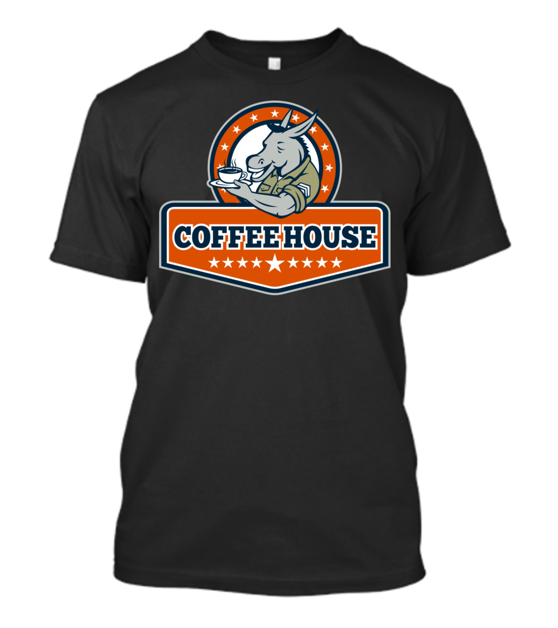 Army Sergeant Donkey Coffee House Stars T-Shirt