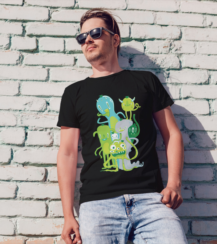 Done With Monster School Funny Cartoon Creature Group T-Shirt