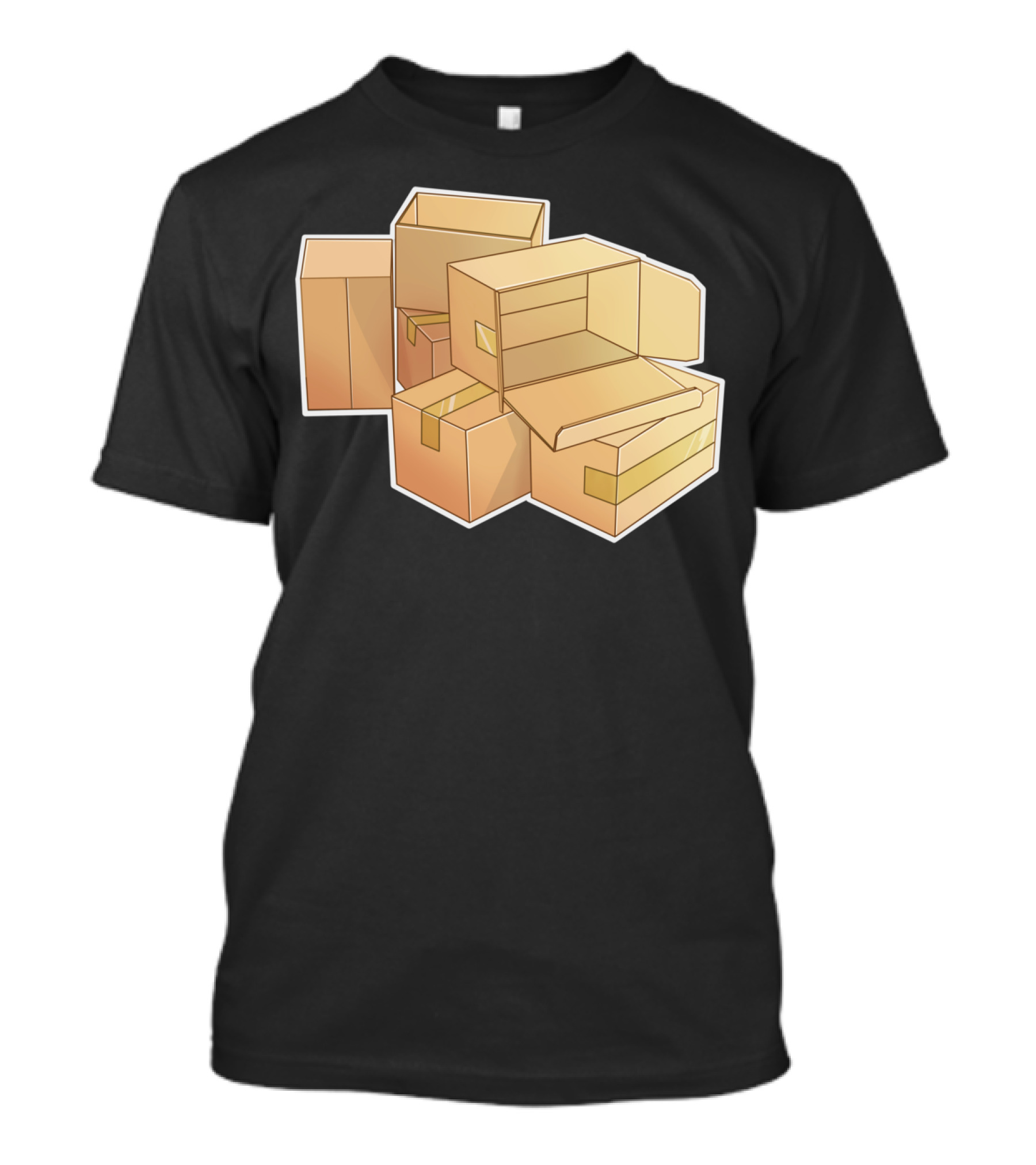 Boxes Piled With Open And Closed Flaps T-Shirt
