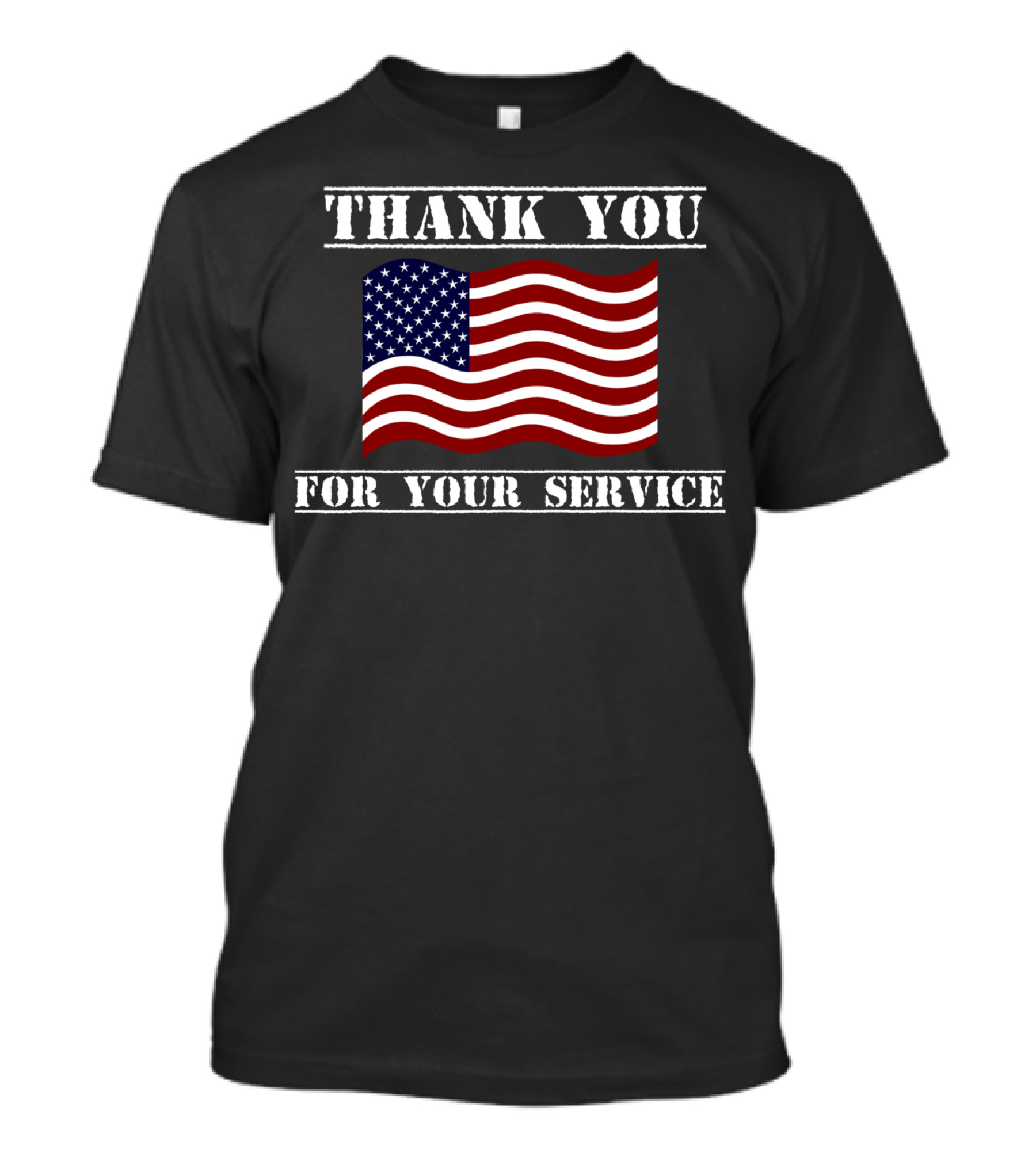 Thank You For Your Service Patriotic American Flag T-Shirt