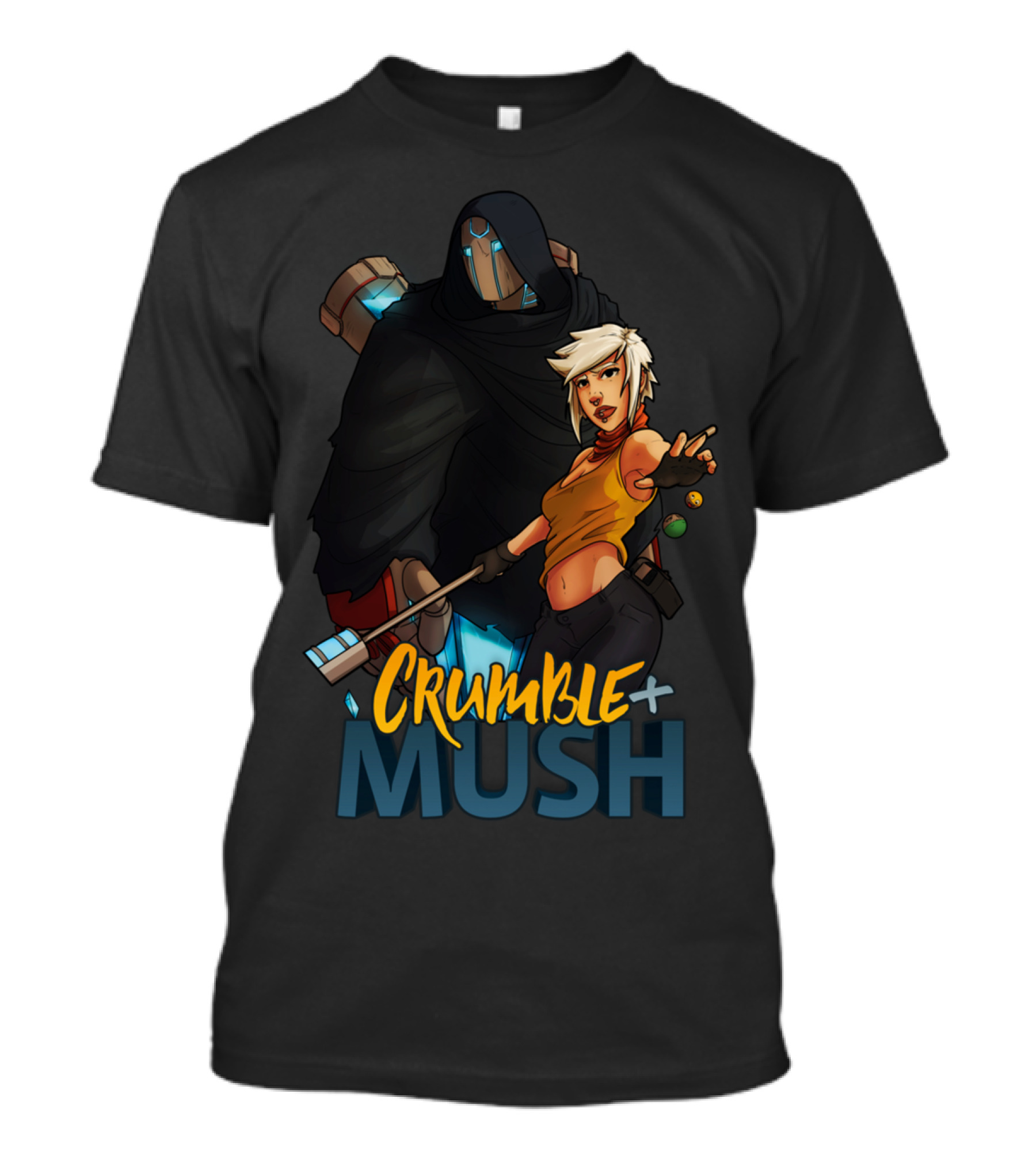 CRUMBLE + MUSH Comic Cover Characters In Action T-Shirt