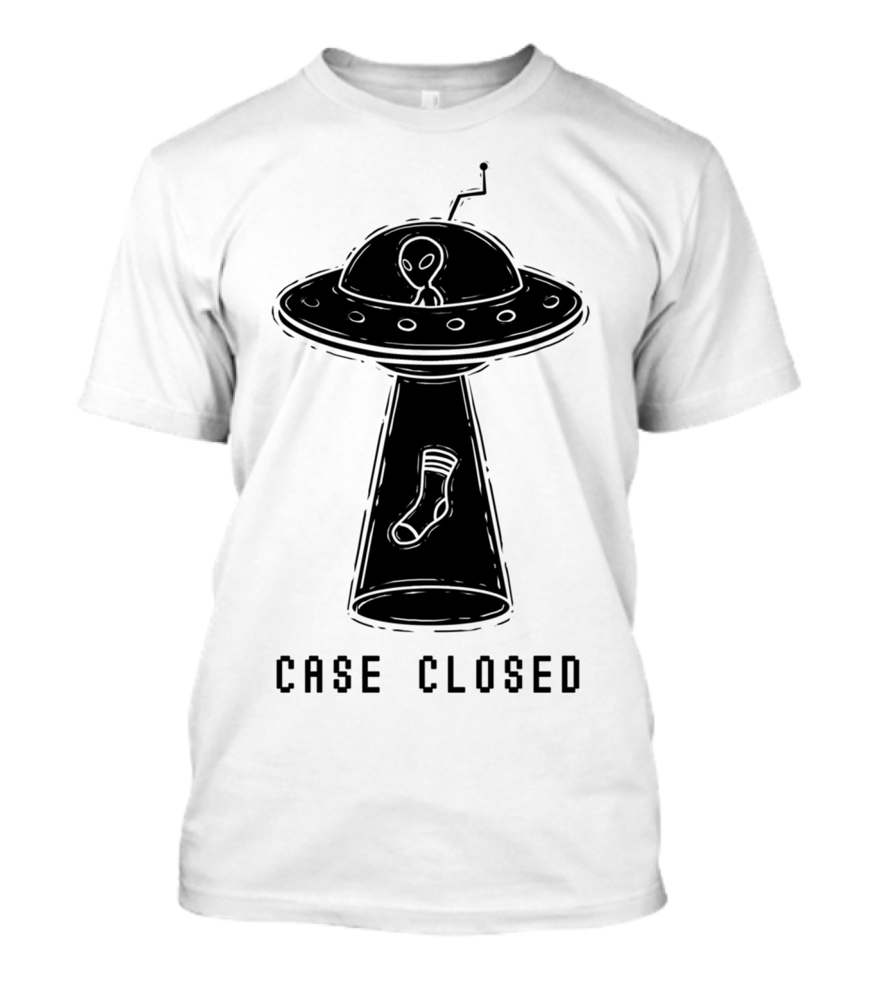 Case Closed Alien UFO Abducting Sock T-Shirt