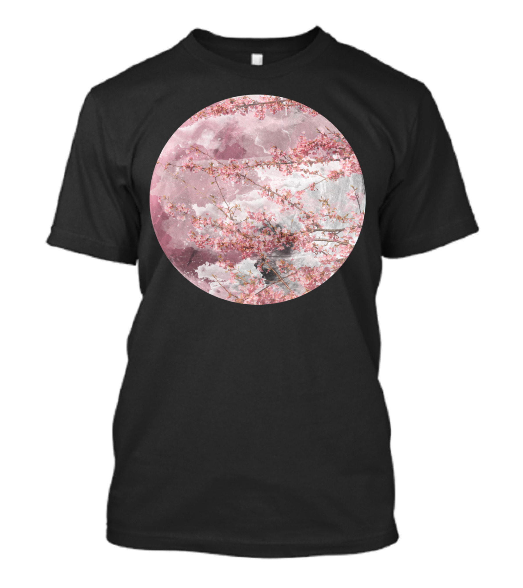 Cherry Blossom Beauty Within Lunar Serenity T-Shirt