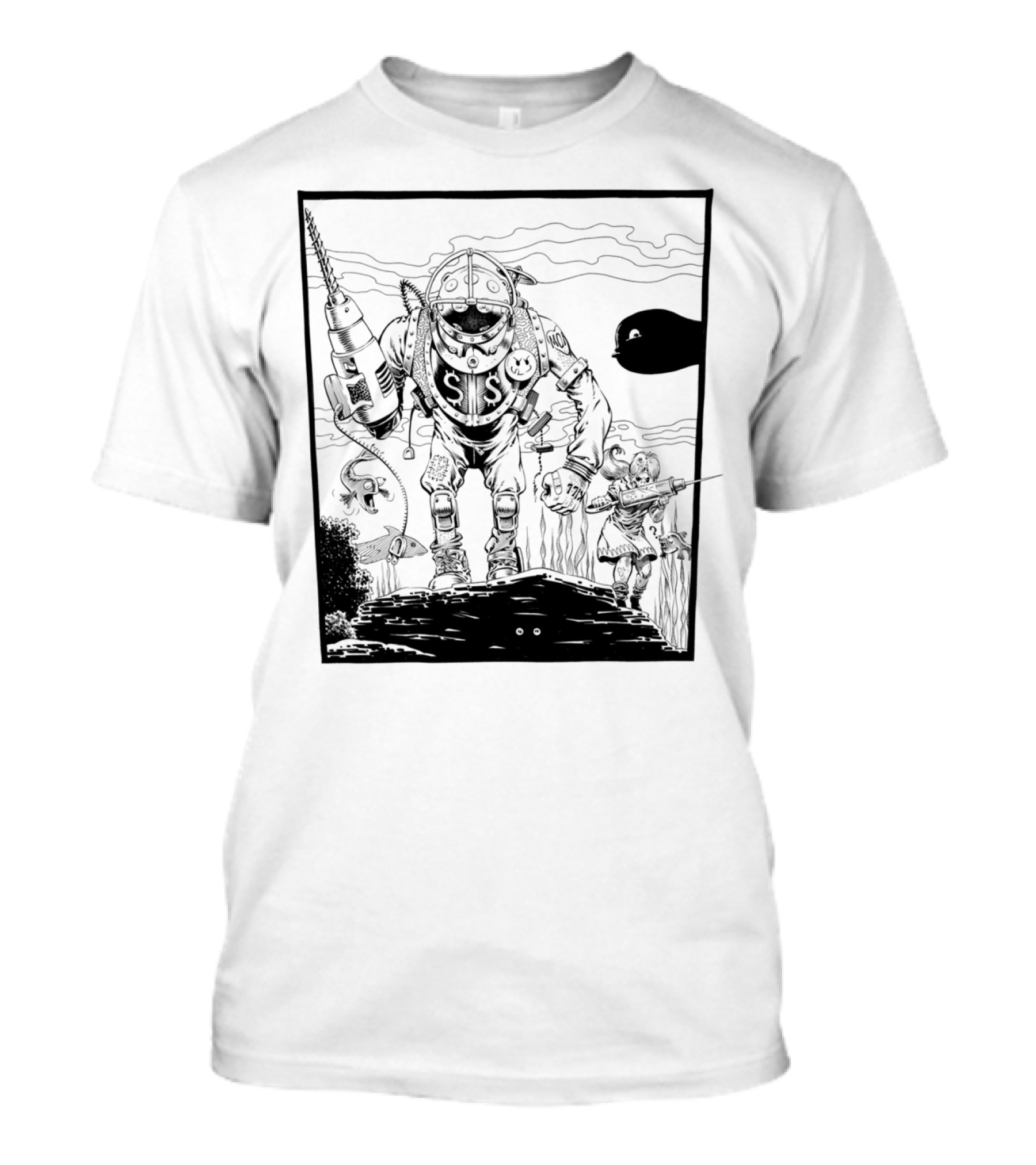 Game Spoof JeffA Deep Sea Diver And Submarine Adventure T-Shirt