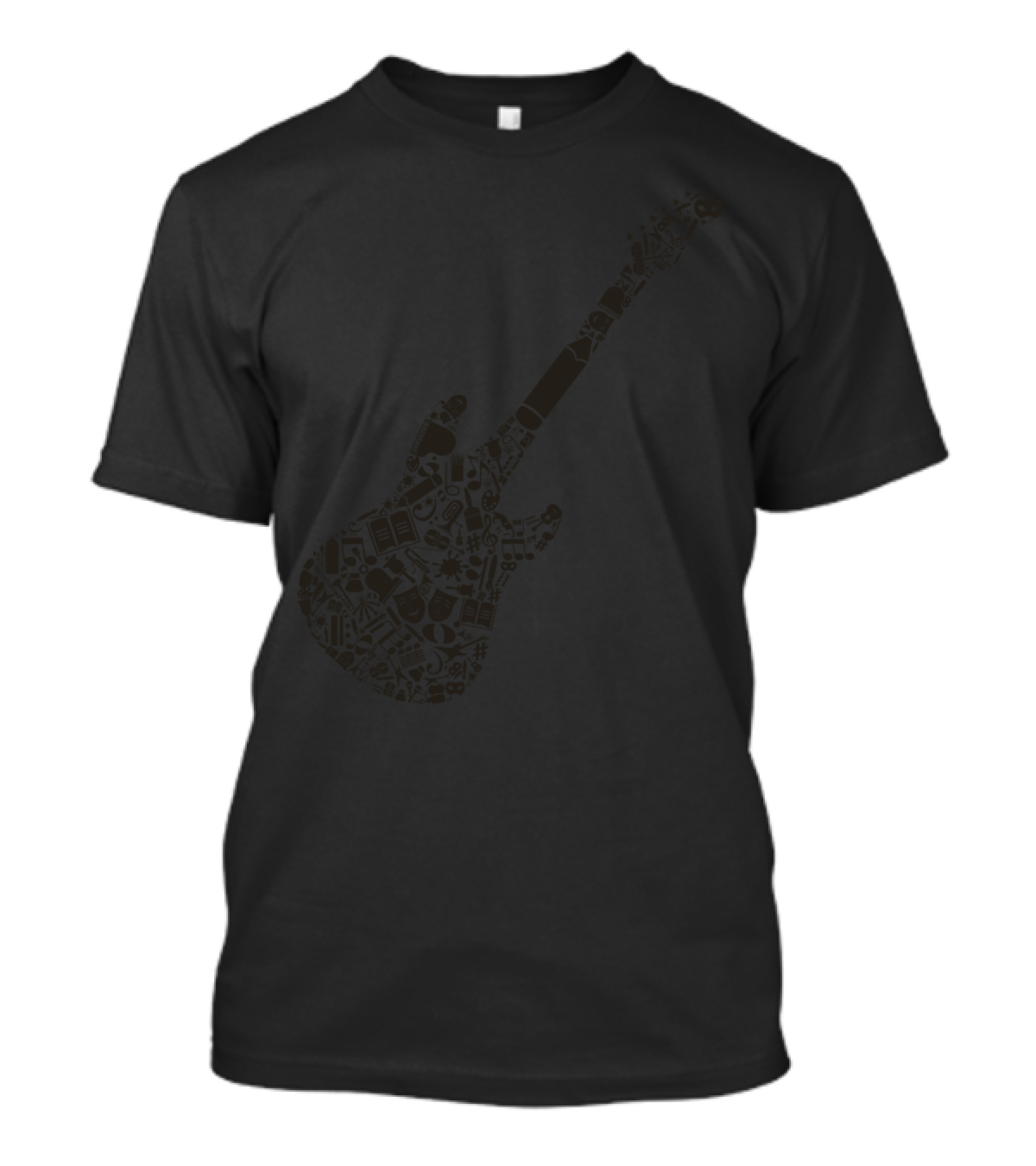 Art A Guitar Abstract Collage T-Shirt